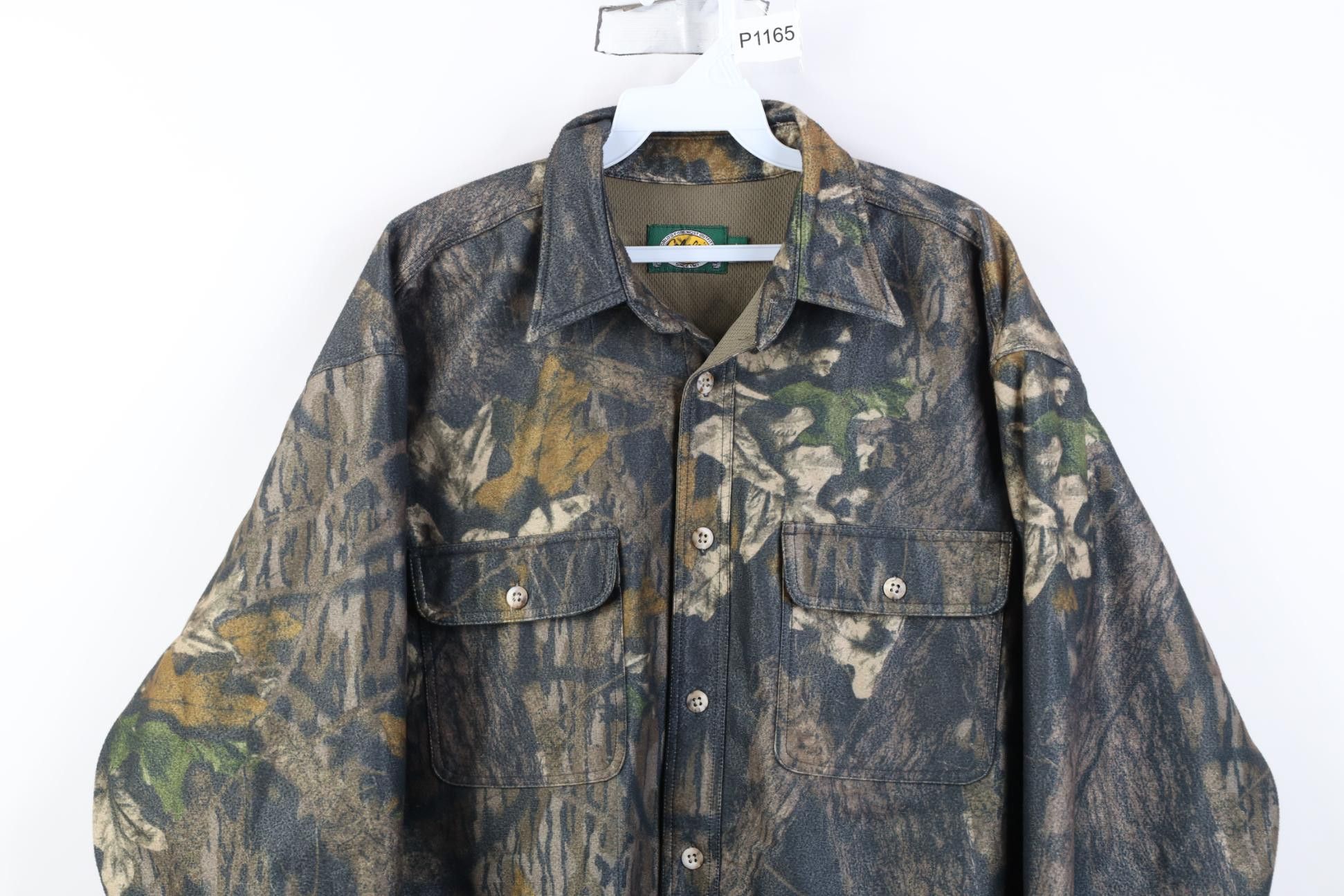 Cabelas Vintage 90s Cabelas Chamois Cloth Camouflage Shirt Jacket Size US L / EU 52-54 / 3 - 2 Thumbnail