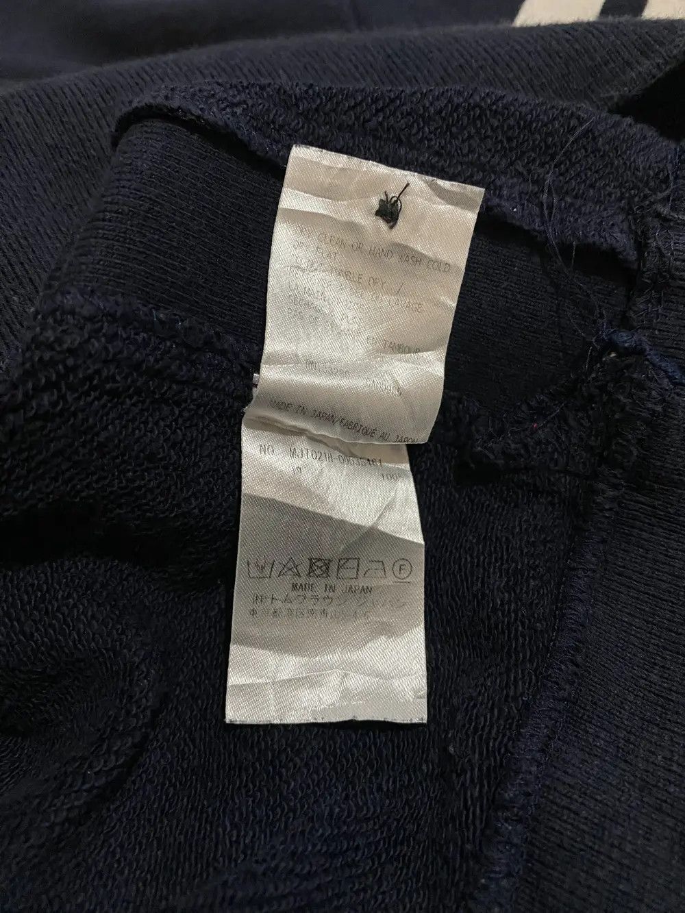 Japanese Brand × Thom Browne Thom Browne Navy Blue 4 stripes Crewneck Sweatshirt Size US XL / EU 56 / 4 - 8 Thumbnail