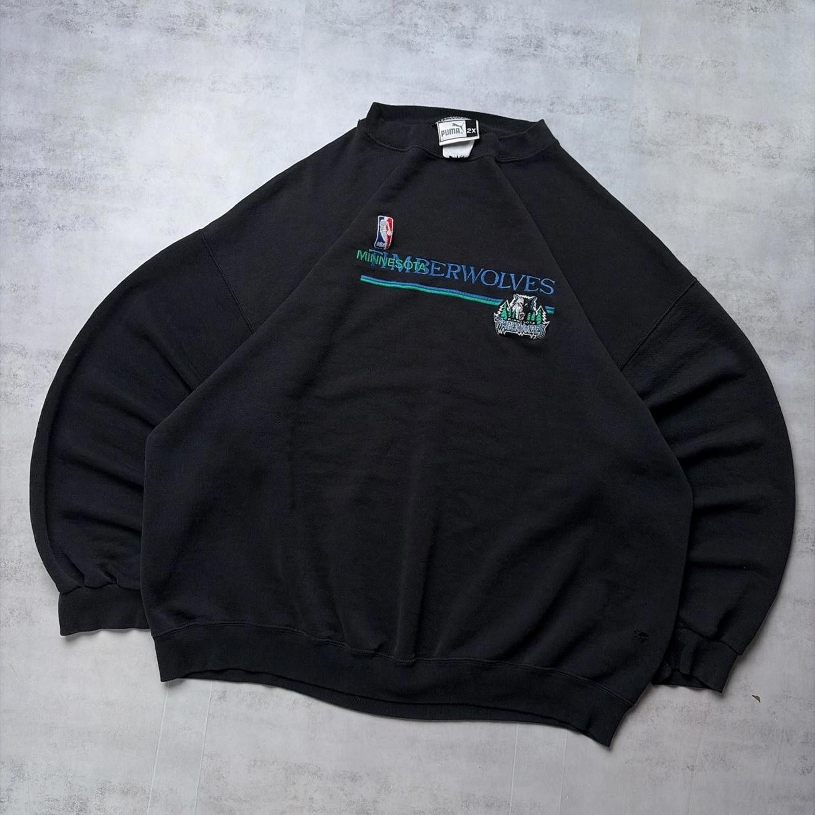 Puma Vintage Puma NBA Werewolves Distressed Boxy Crewneck Sweater Size US XXL / EU 58 / 5 - 2 Thumbnail