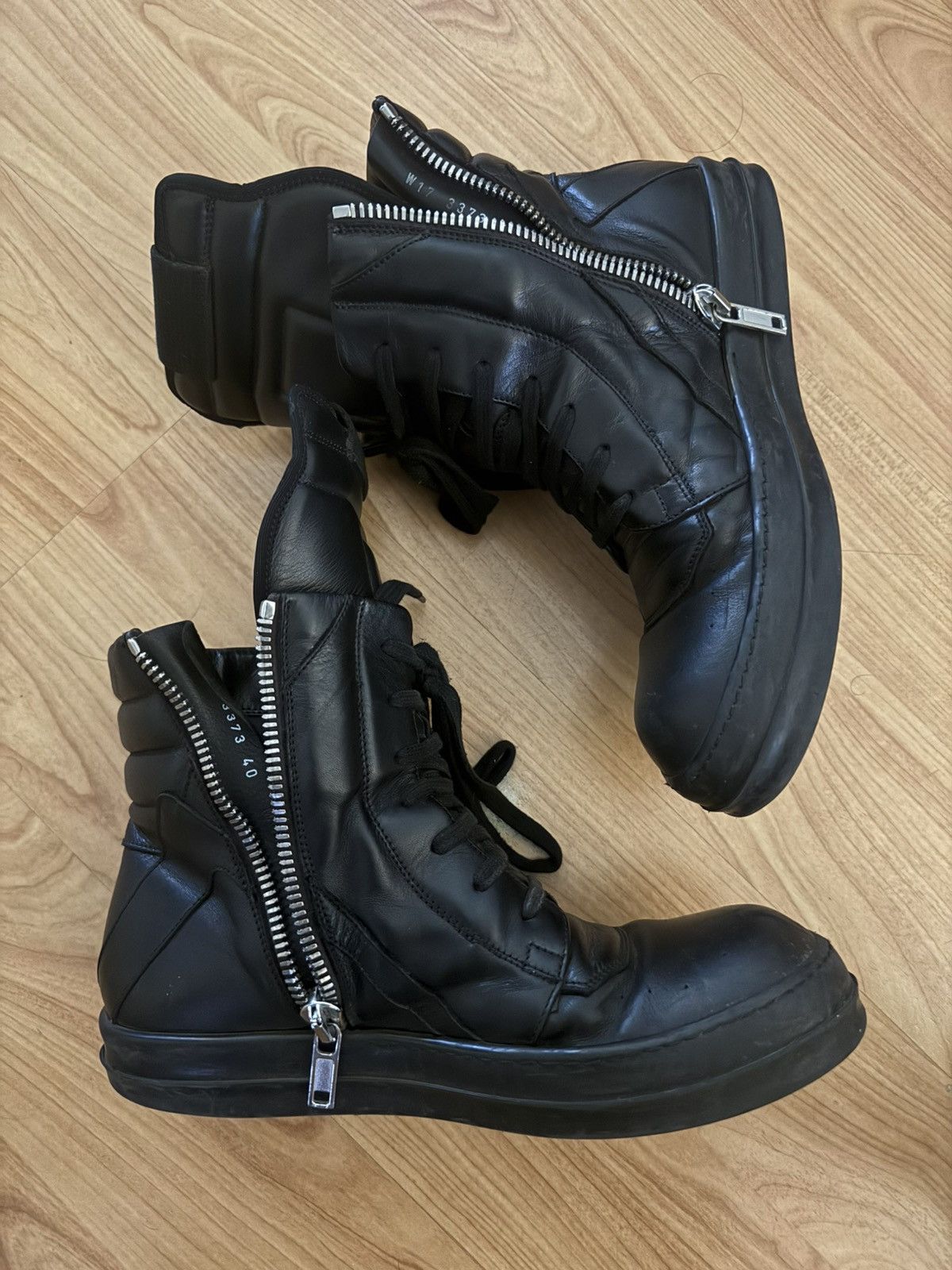 Rick Owens × Rick Owens Drkshdw Rick Owens 2017 Geobasket Black