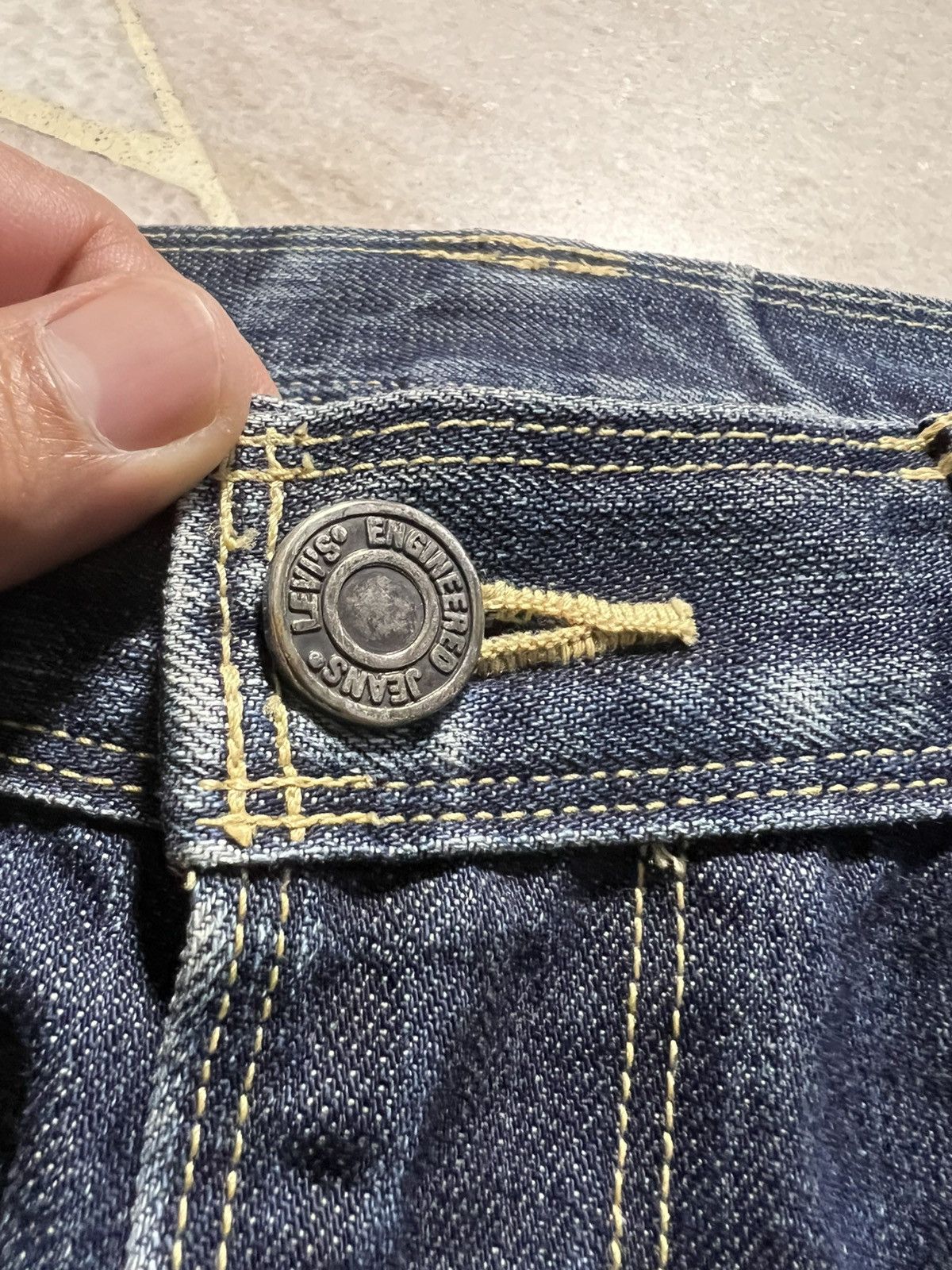 If Six Was Nine × Le Grande Bleu (L.G.B.) × Levi's Vintage Clothing 💥Flare💥 Vintage Levis Engineered Jeans June9 1999 Very Rare Size US 32 / EU 48 - 13 Thumbnail