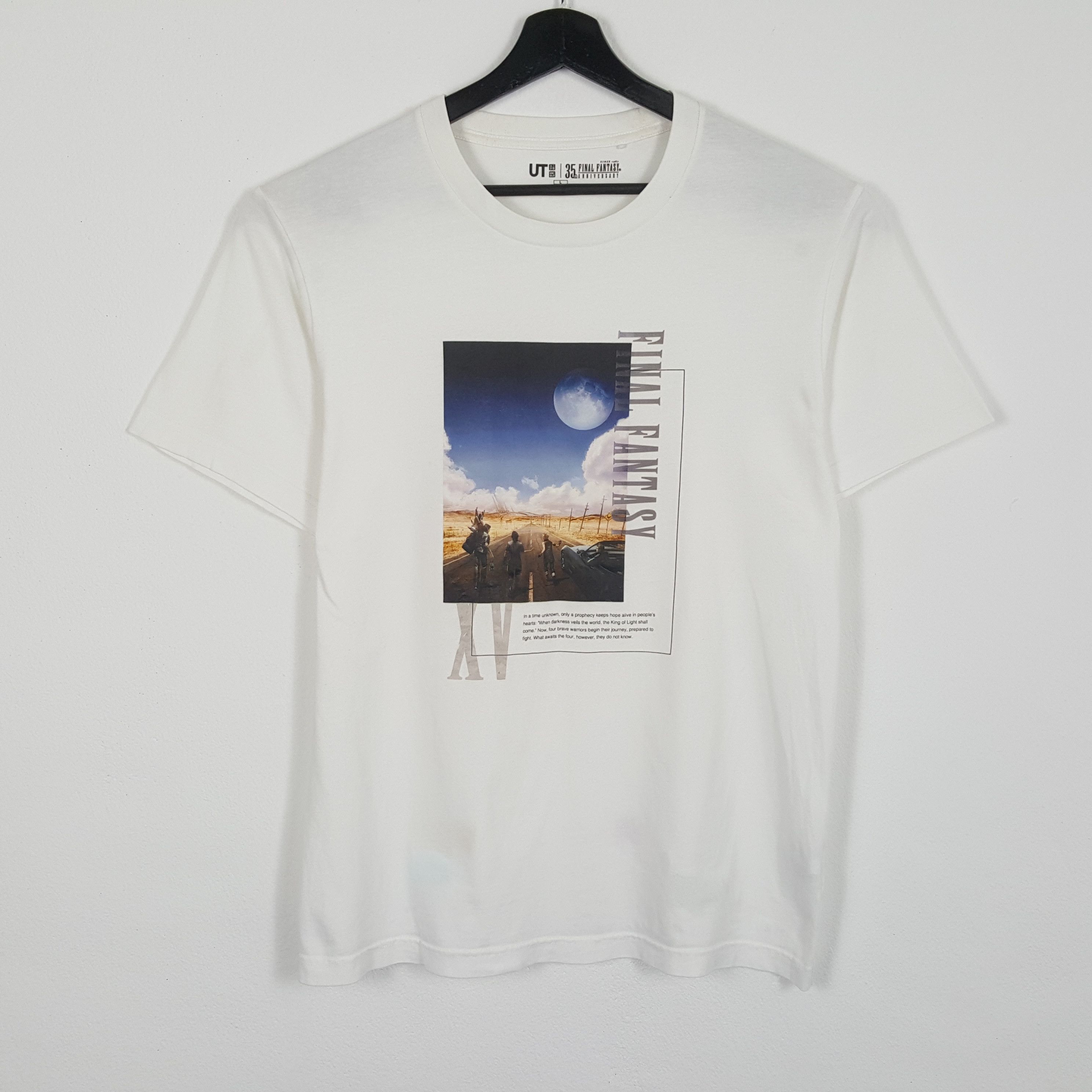 image of Playstation x The Game 35Th Final Fantasy Aniversary X Uniqlo Streetwear Tshirt in White (Size Larg