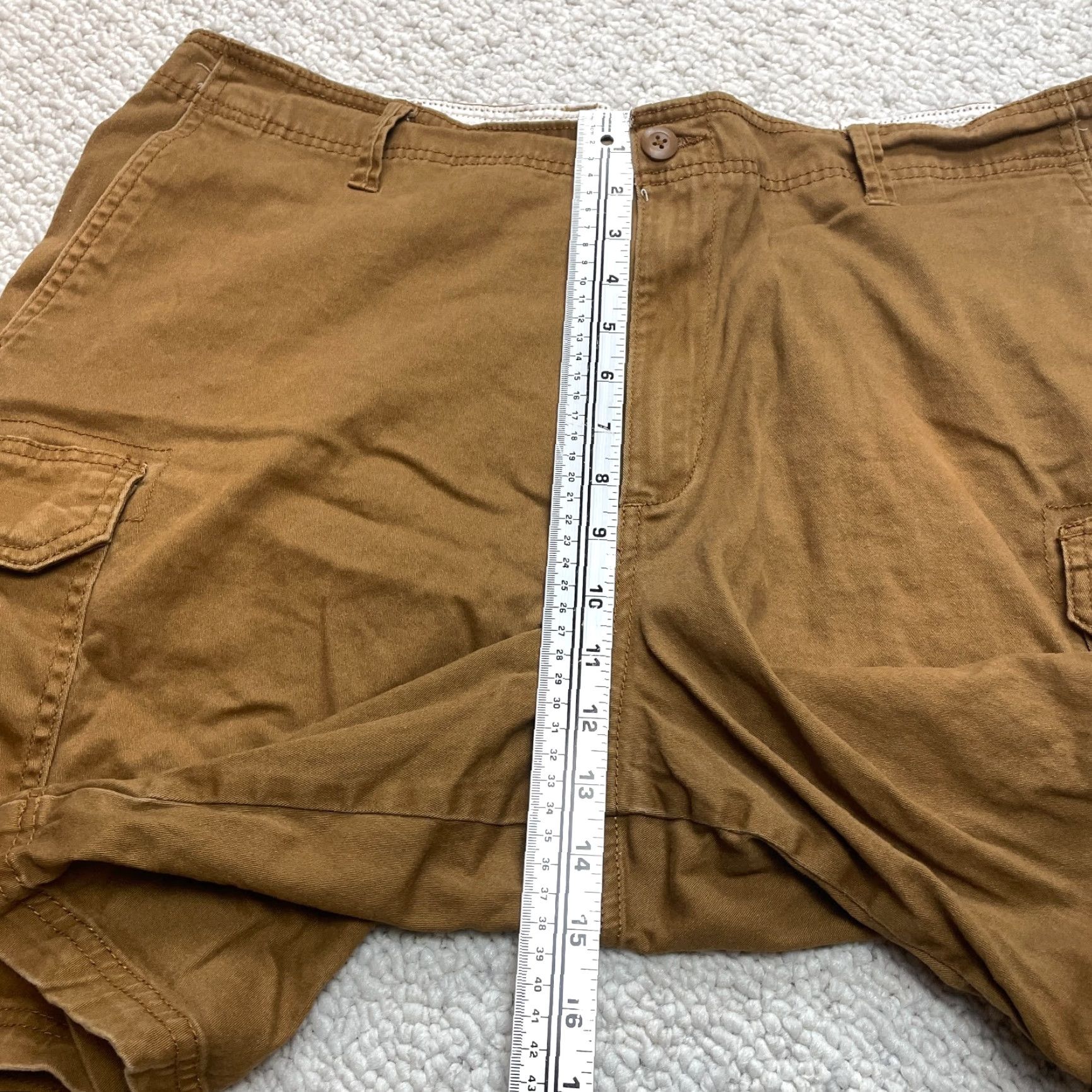 George VINTAGE George Cargo Shorts Mens 44 Brown Pockets 9.5" Inseam High Rise 42" Waist Adult Size US 42 / EU 58 - 4 Thumbnail