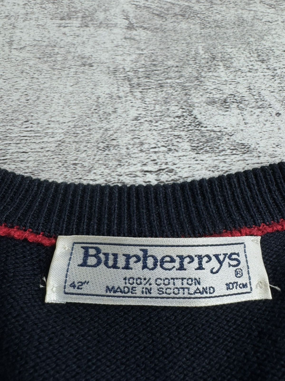 Burberry Burberrys 42 Blue Knited Cardigan Pocket Sweater Pullover Size US XL / EU 56 / 4 - 9 Thumbnail