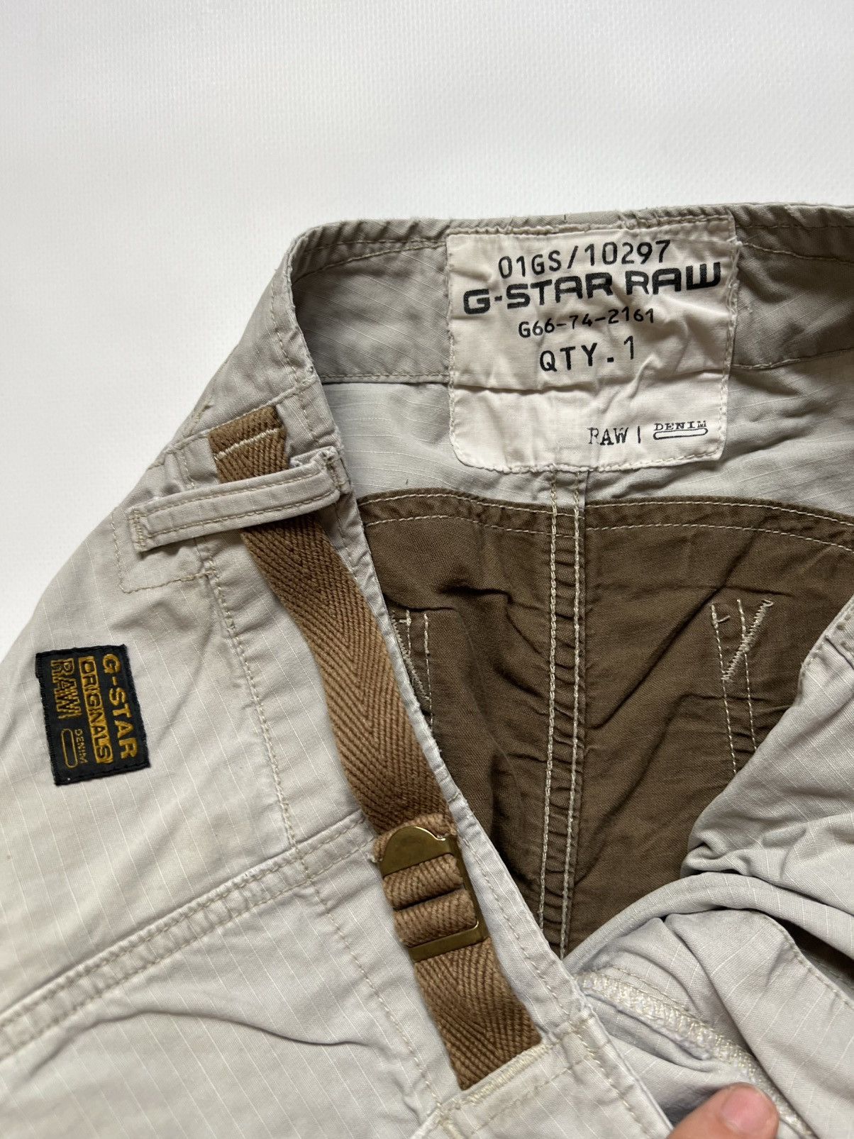 G-Star Vintage Y2K G-star RAW White Pants Cargo Size US 34 / EU 50 - 6 Thumbnail