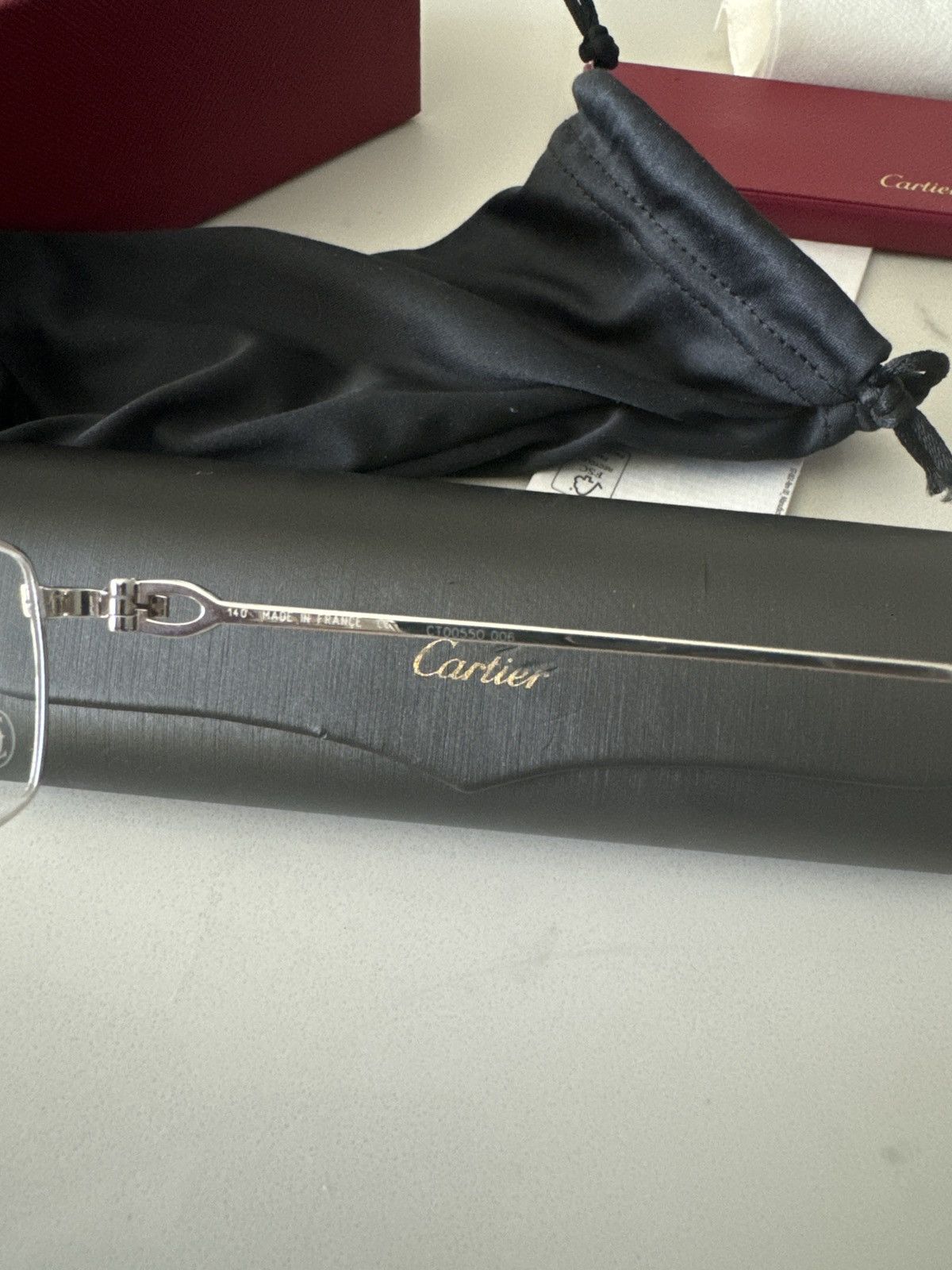 Cartier Unisex Cartier Rimless Glasses Silver Size ONE SIZE - 10 Thumbnail