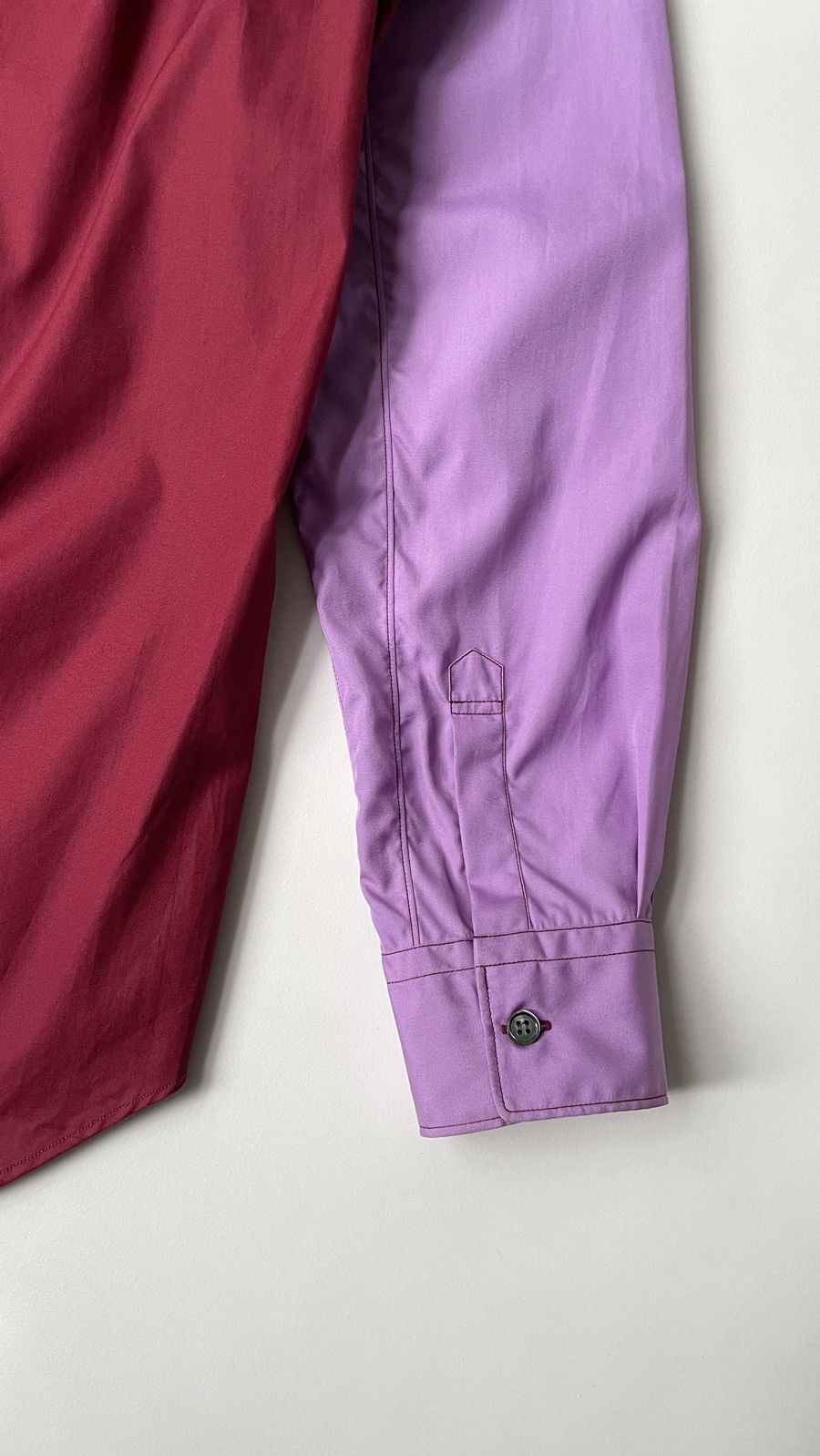 Comme des Garcons Violet + Burgundy Colour Block Shirt Size US M / EU 48-50 / 2 - 14 Thumbnail