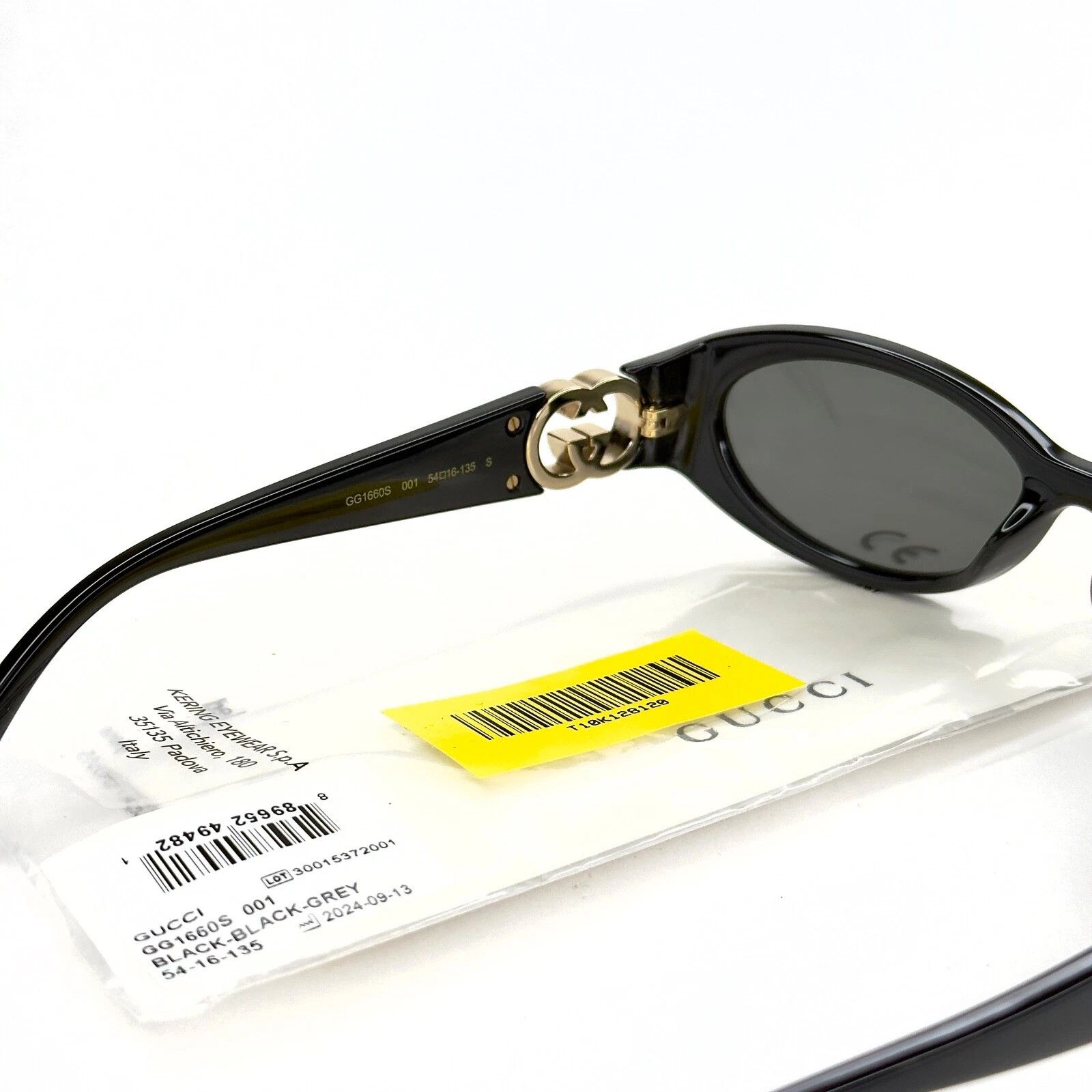 Gucci GUCCI GG1660S Black Narrow 1660 GG Fashion Sunglasses 001 Size ONE SIZE - 2 Thumbnail