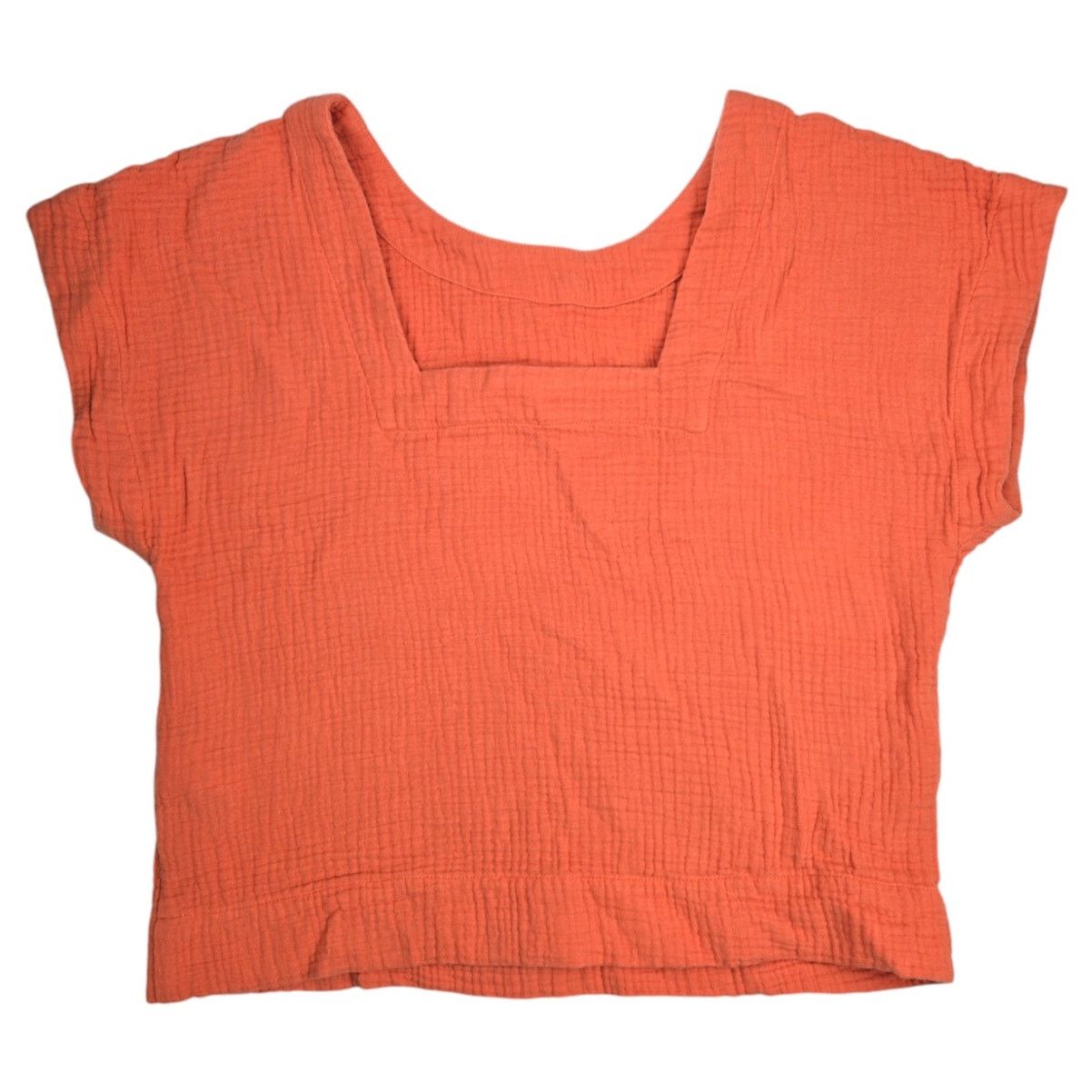 Madewell Madewell | Soft Coral Textured Shirt w/Square Back | Small Size S / US 4 / IT 40 - 3 Thumbnail