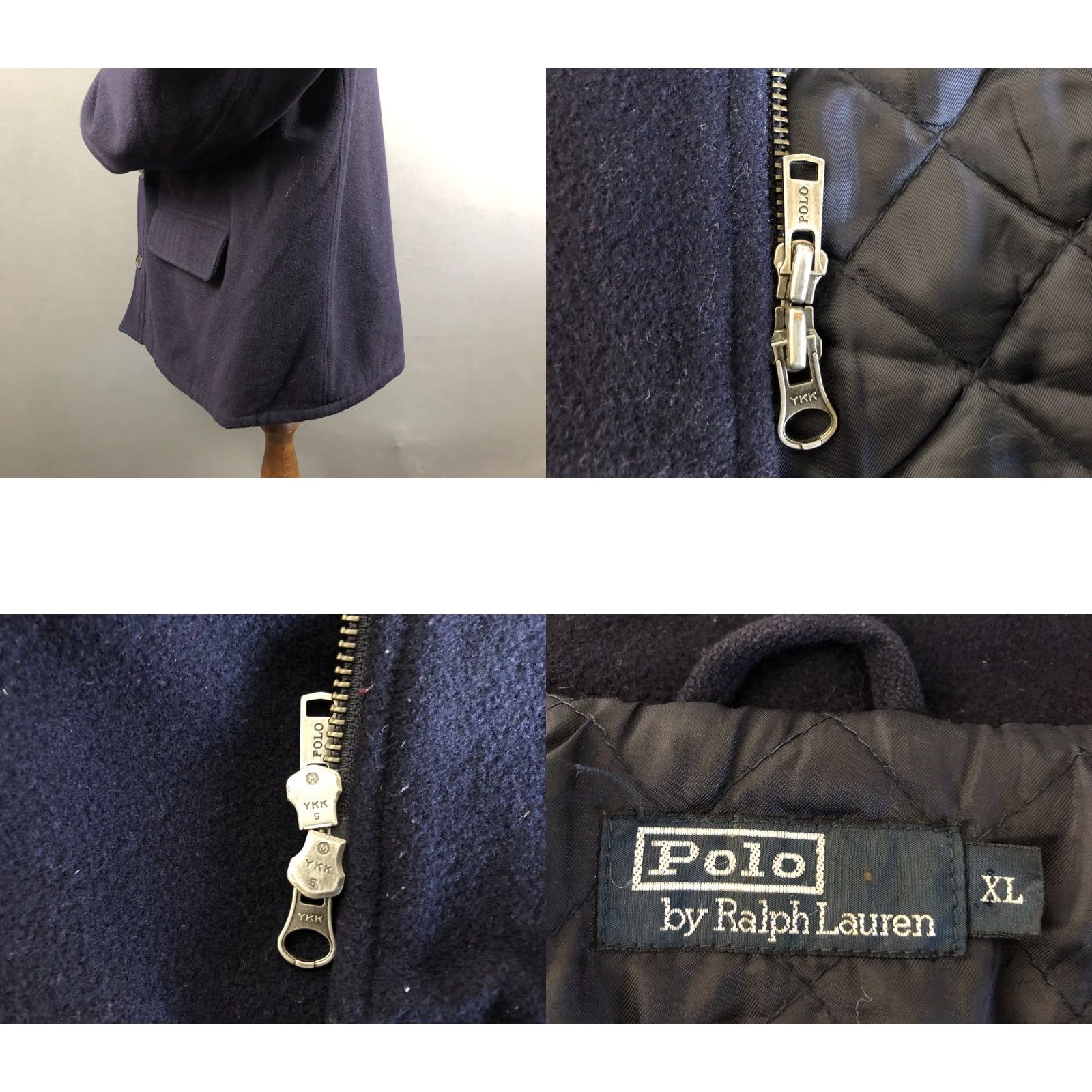 Ralph Lauren Ralph Lauren Coat Mens XL Dark Blue Wool Blend Overcoat Solid Two-Way Zipper Button Zip Lined Pocketed Mid-Length Casual Jacket/Coat Size US XL / EU 56 / 4 - 8 Thumbnail