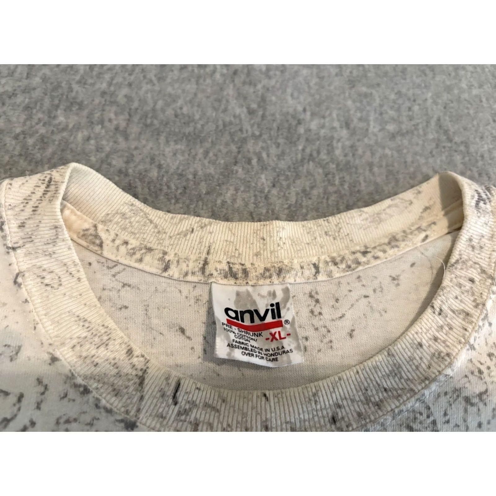 Anvil VINTAGE Anvil T-Shirt Men's Short Sleeve Crew Neck White XL 90s Biker Bike Moab Utah Insane Terrain Rock Hart AOP Size US XL / EU 56 / 4 - 5 Thumbnail