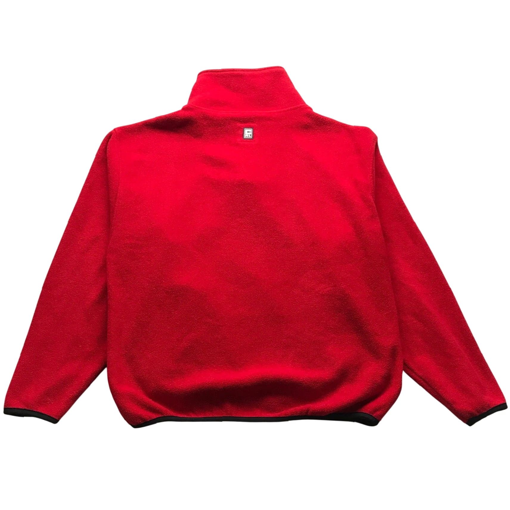 Ralph Lauren VINTAGE Chaps Ralph Lauren Fleece 1/4 Zip Pullover Sweater Men M Red Logo Knit Warm Casual Mens 1990s 80s Retro Vintage Size US M / EU 48-50 / 2 - 5 Thumbnail