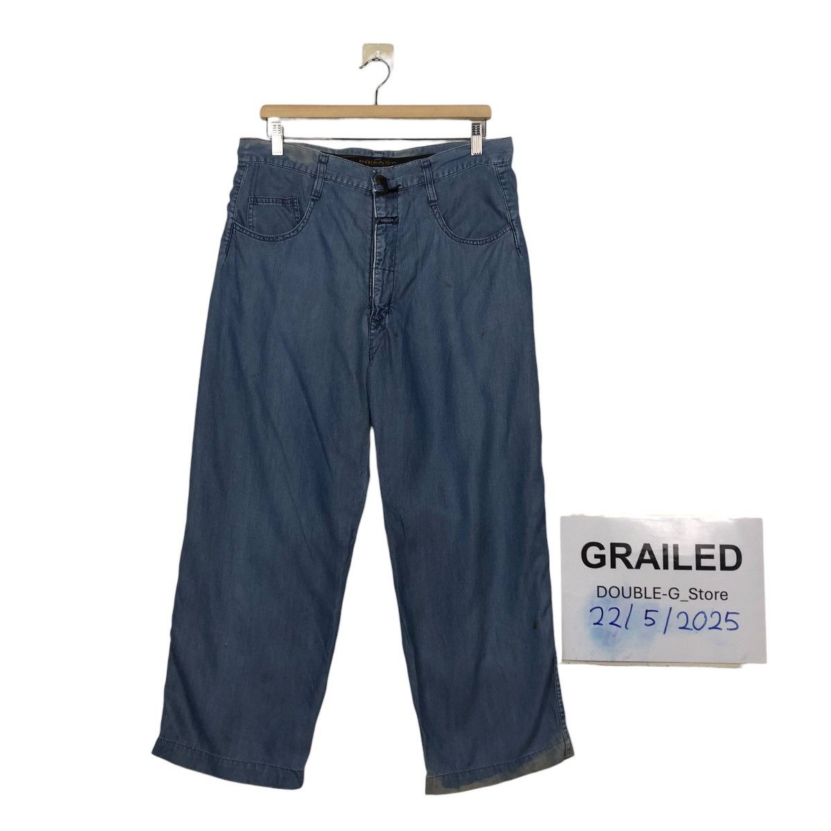 Marithe + Francois Girbaud French Workwear Blue Wide Pants – Marthe Girbaud Size 32" / US 10 / IT 46 - 1 Thumbnail