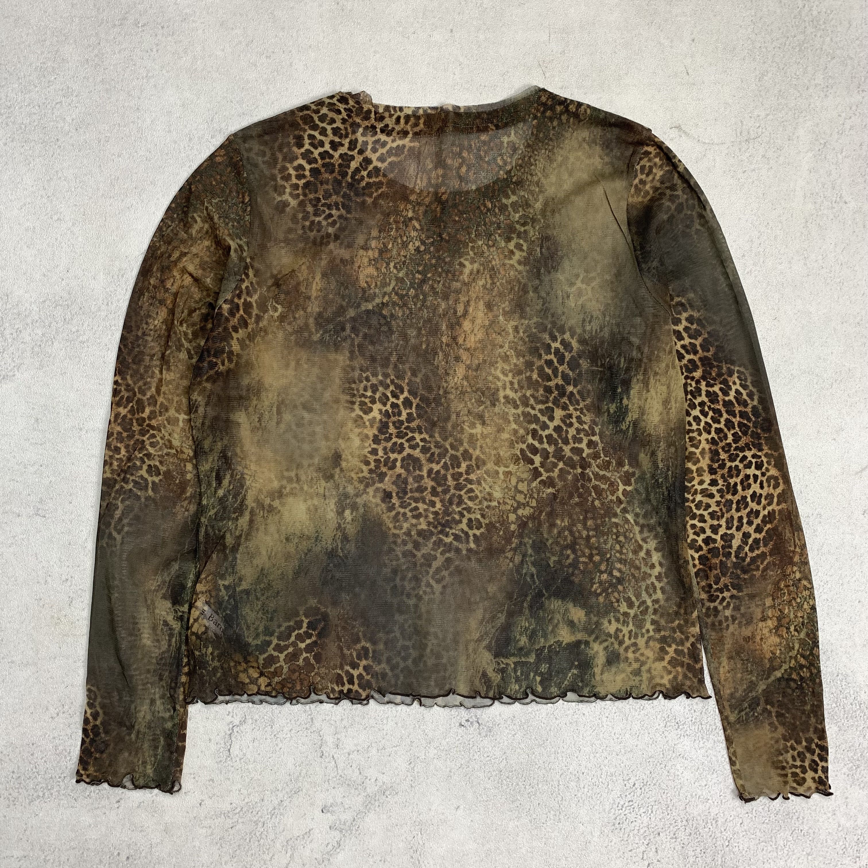 Vintage Vintage Leopard Mesh Top Tattoo Print JPG Gaultier Baroque Size S / US 4 / IT 40 - 2 Thumbnail