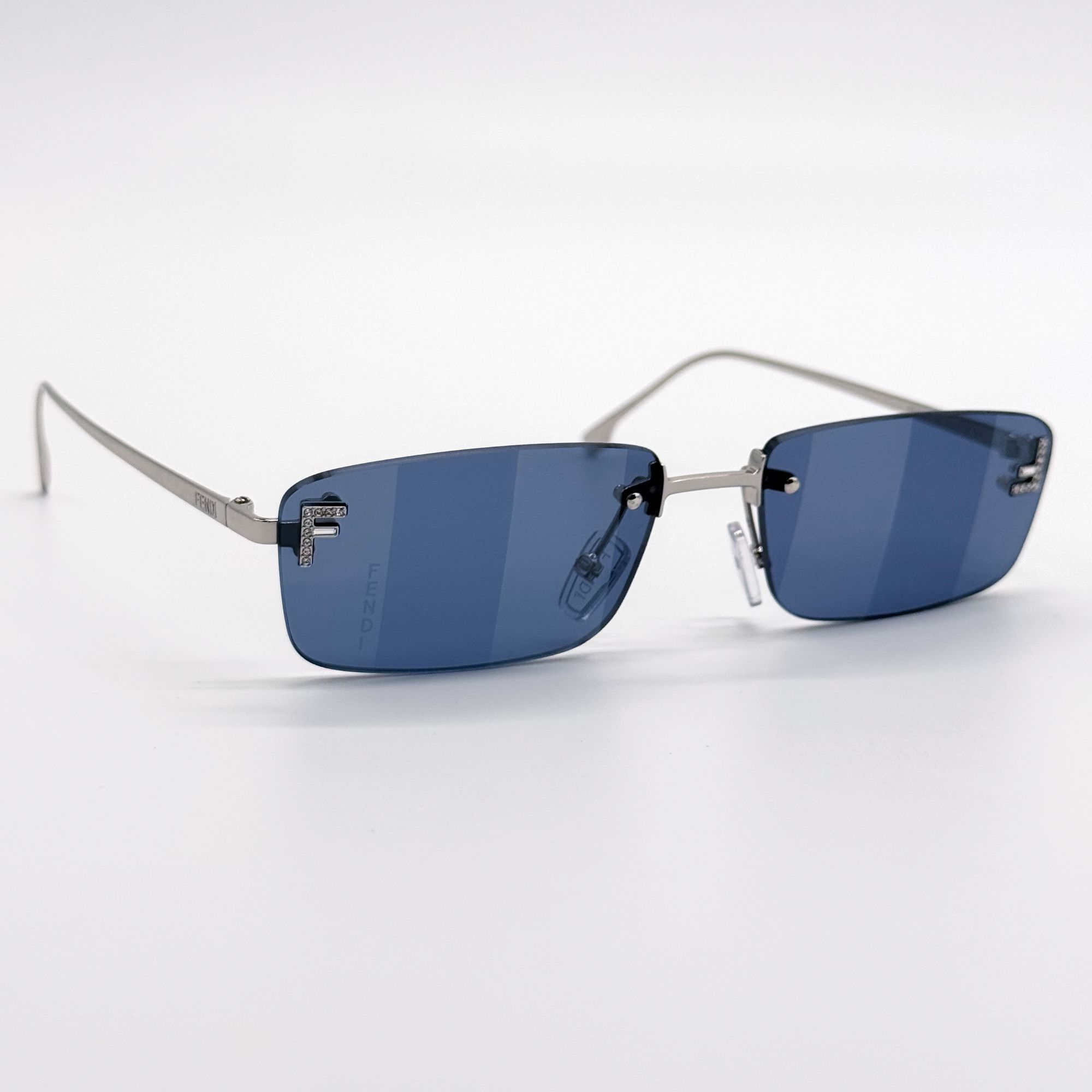 Fendi NEW FE4172US 16X BLUE SILVER UNISEX SUNGLASSES FENDI FE4172U Size ONE SIZE - 8 Thumbnail