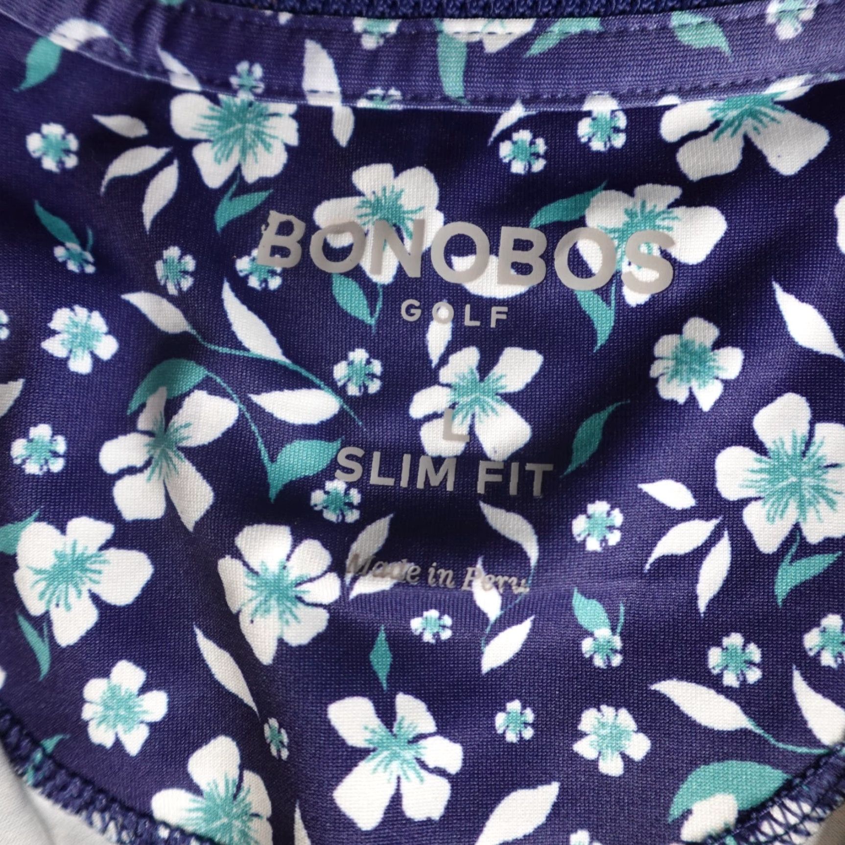 Bonobos Bonobos Golf Polo Shirt Mens Large Blue Floral Print Performance Slim F Size US L / EU 52-54 / 3 - 3 Thumbnail