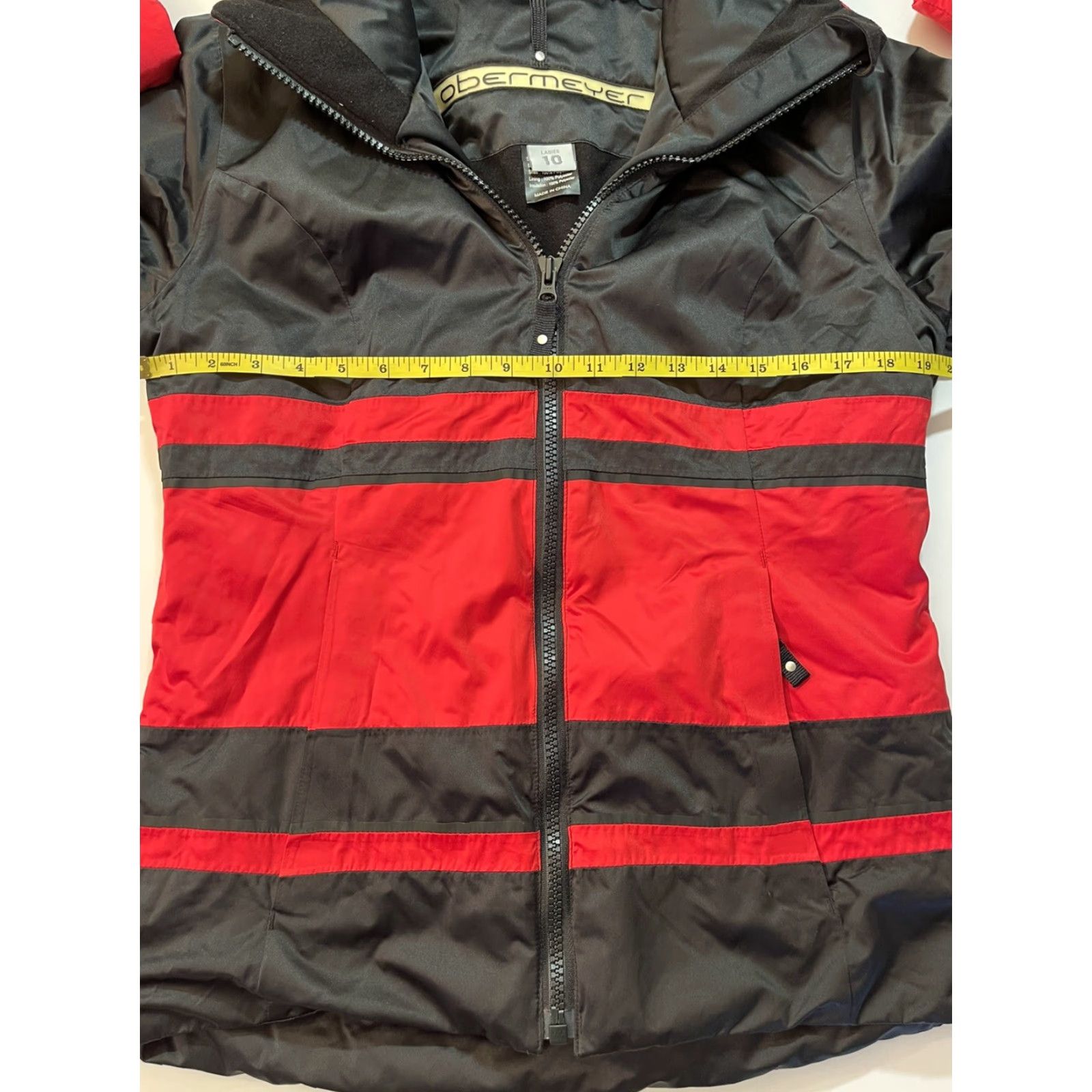 Obermeyer Obermeyer Womens Ski Jacket Hooded Coat Winter Insulated Zip Outdoor Sz L 10 Satin Multicolor Blue Casual Sports Size L / US 10 / IT 46 - 7 Thumbnail