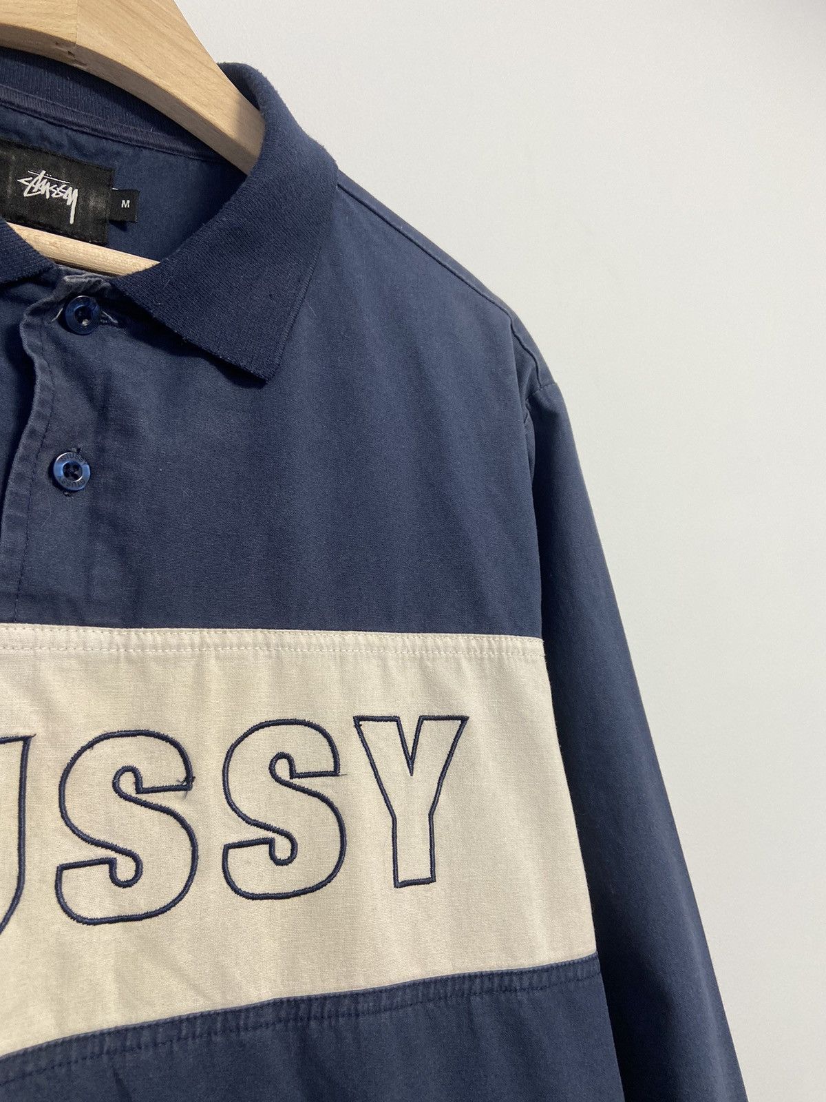 Stussy STUSSY Shirt Rugby Stitches Logo Patchwork Size US M / EU 48-50 / 2 - 6 Thumbnail