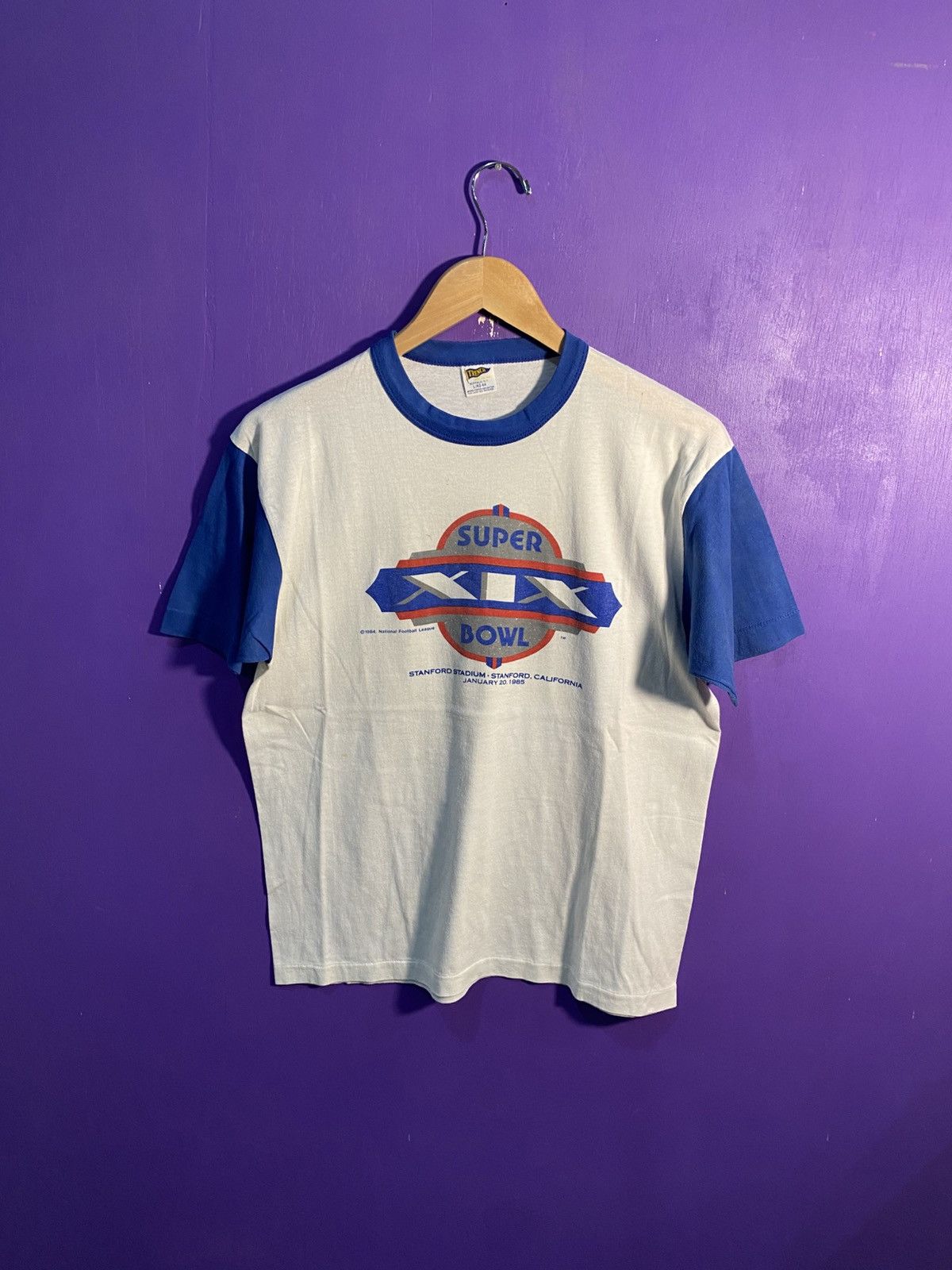 NFL Vintage 1985 Superbowl XIX ringer t-shirt Size US M / EU 48-50 / 2 - 1 Thumbnail