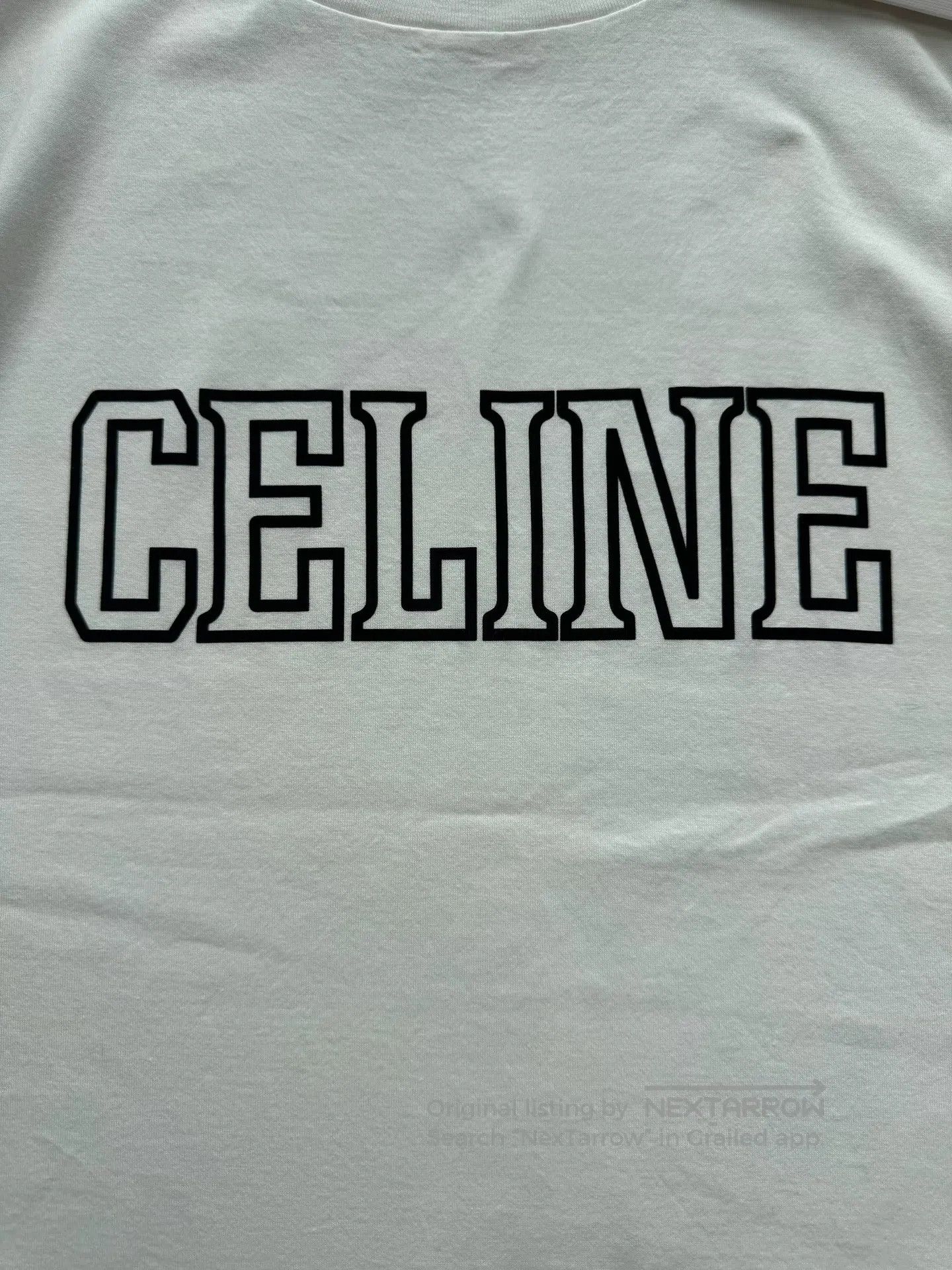 Celine CELINE Red and White Slogan Logo Two-in-One Long Sleeve To Size M / US 6-8 / IT 42-44 - 4 Thumbnail