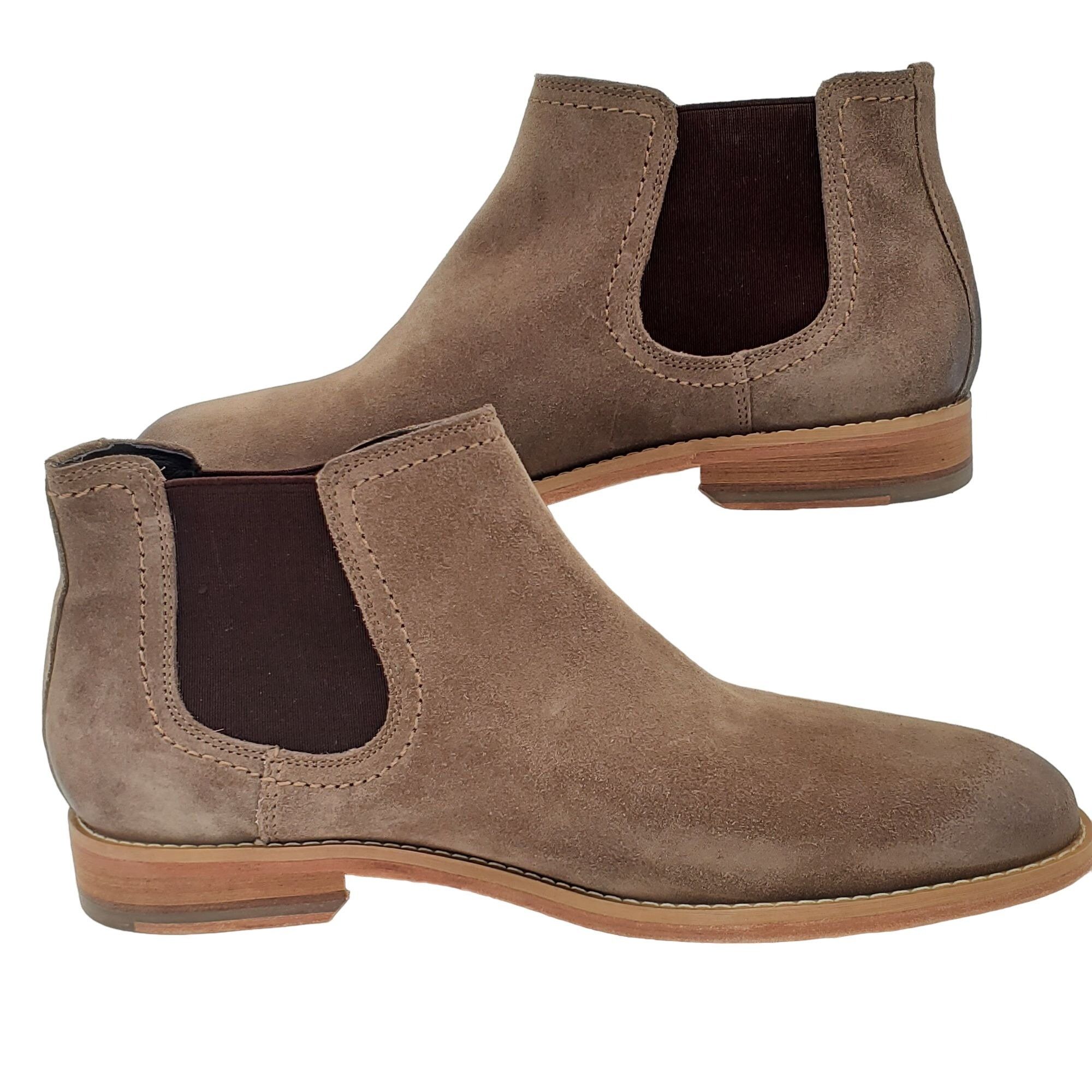 Other NEW Fabio De Luca Men 9 Tan Brown Leather Suede Chukka Boots Size US 9 / EU 42 - 9 Thumbnail