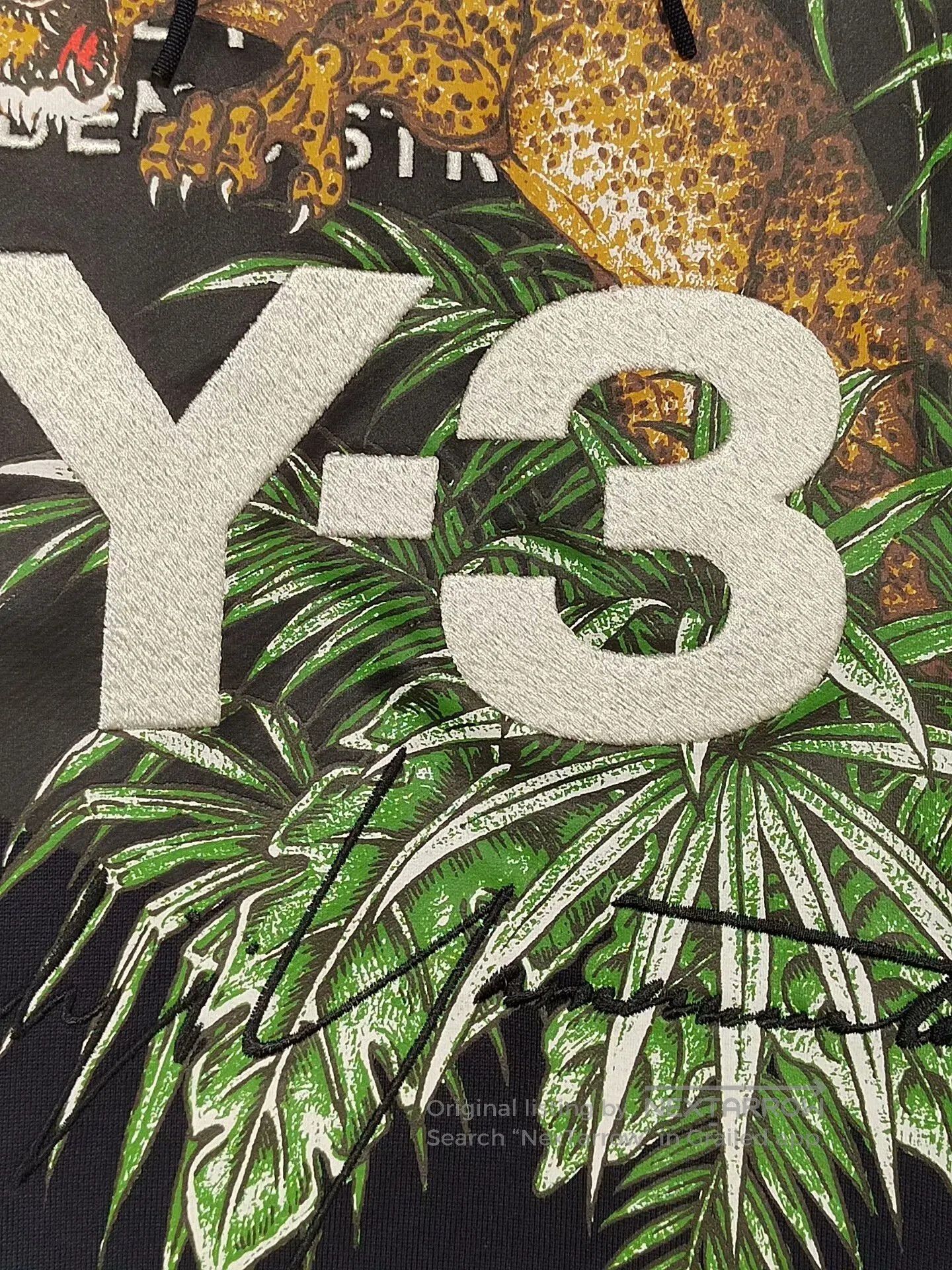 Y-3 Y-3 Leopard Print Embroidered Hoodie. Size US XS / EU 42 / 0 - 4 Thumbnail