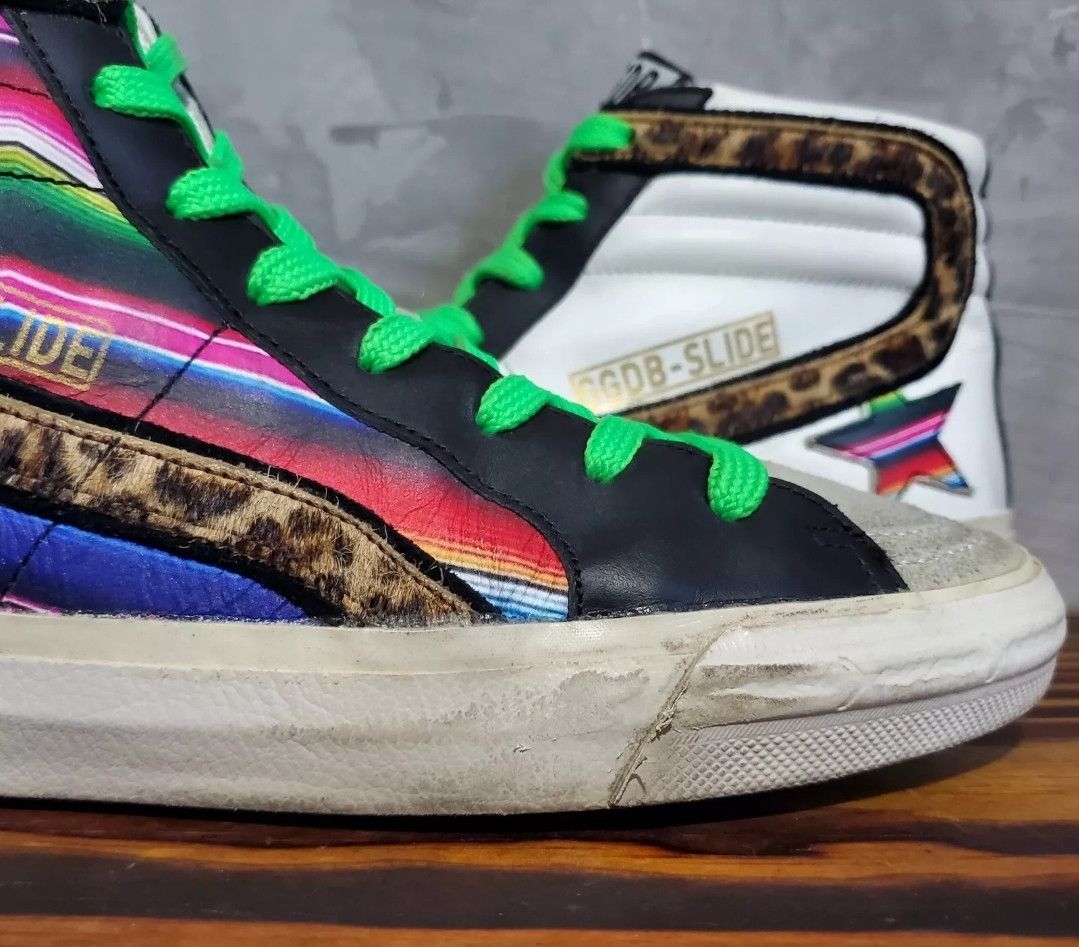 Golden Goose Golden Goose Slide High Top Sneaker 38 Rainbow Black Size US 8 / IT 38 - 21 Thumbnail