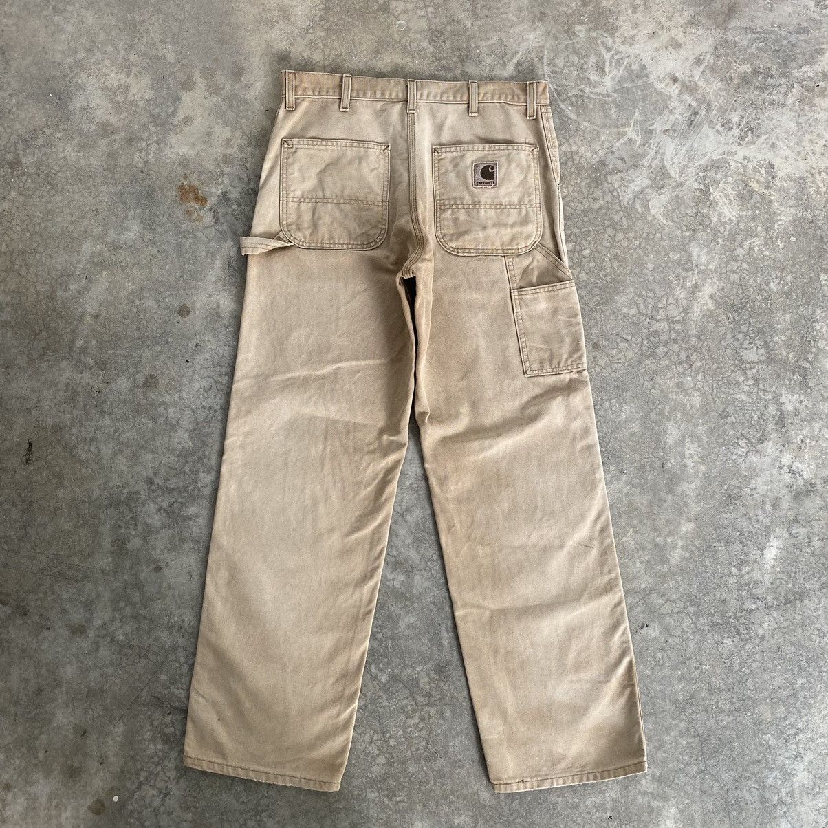 Carhartt Vintage Carhartt Faded Tan Repaired Carpenter Work Pants Size US 32 / EU 48 - 17 Thumbnail