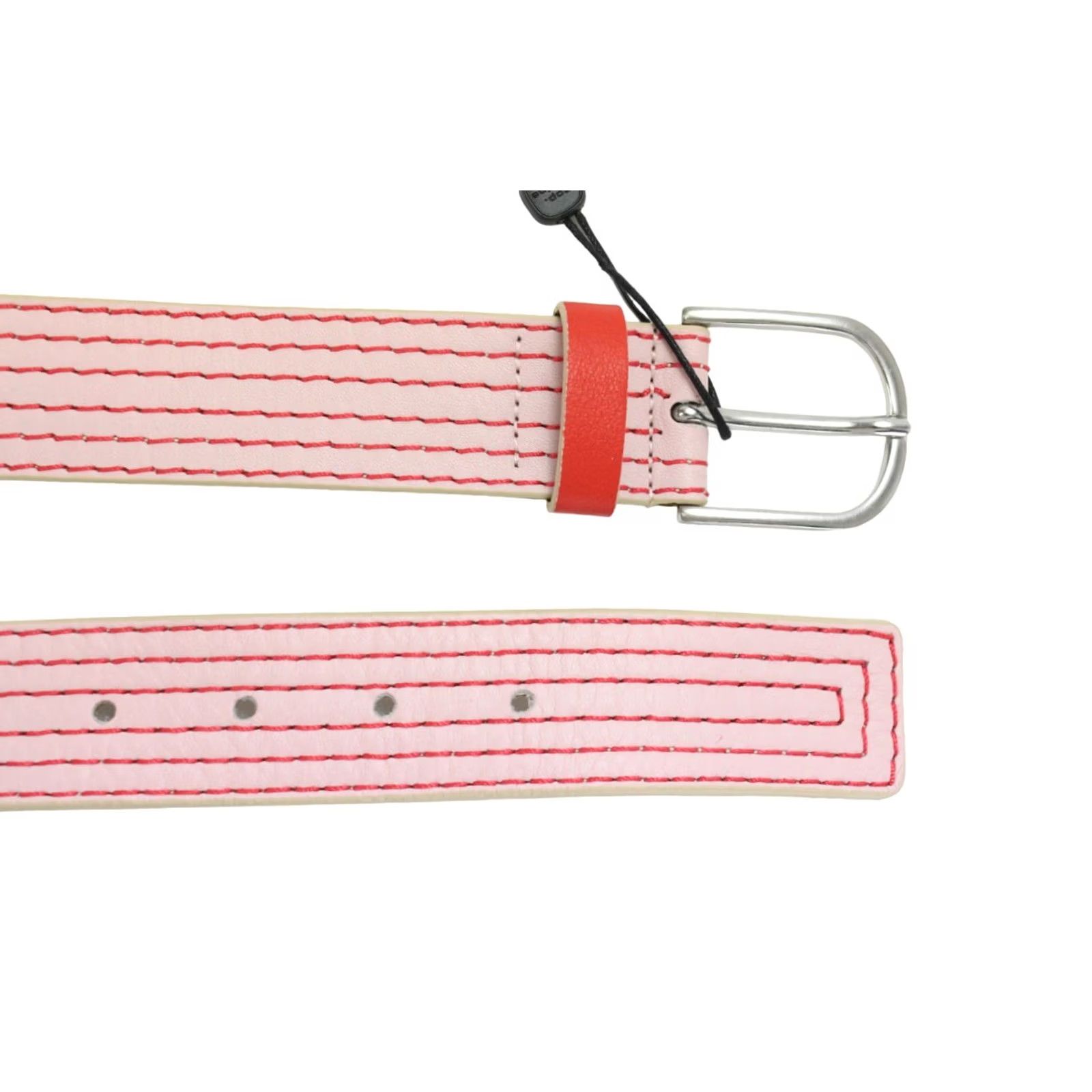 Cop Copine Cop Copine Belt Women's MEDIUM Buckle Cuir Pink Casual Red Seams Size ONE SIZE - 2 Thumbnail
