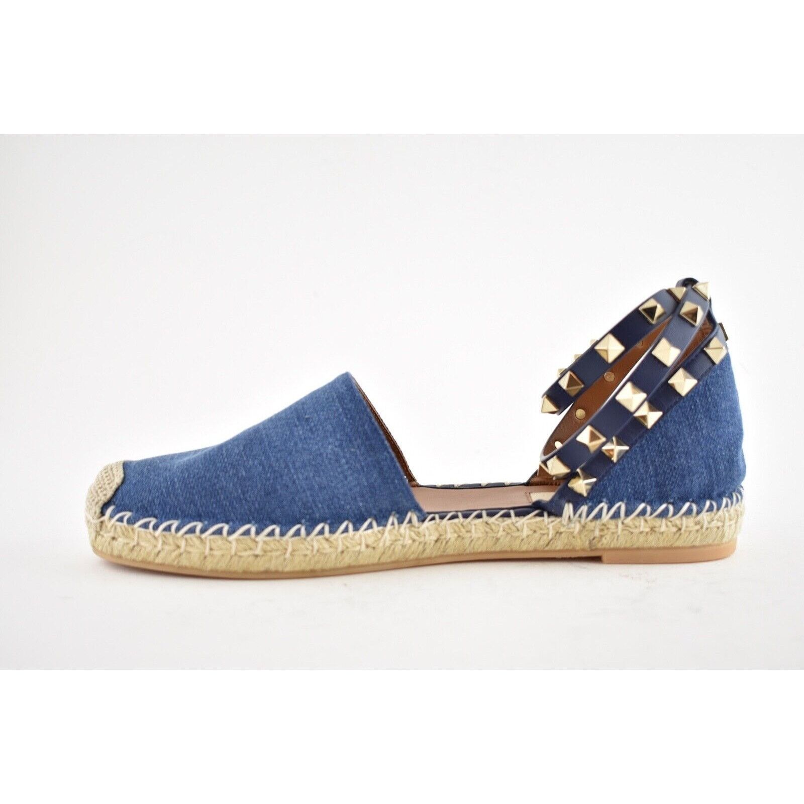 Valentino Valentino Rockstud Blue Denim Jean Wrap Around Ankle Size US 6 / IT 36 - 9 Thumbnail
