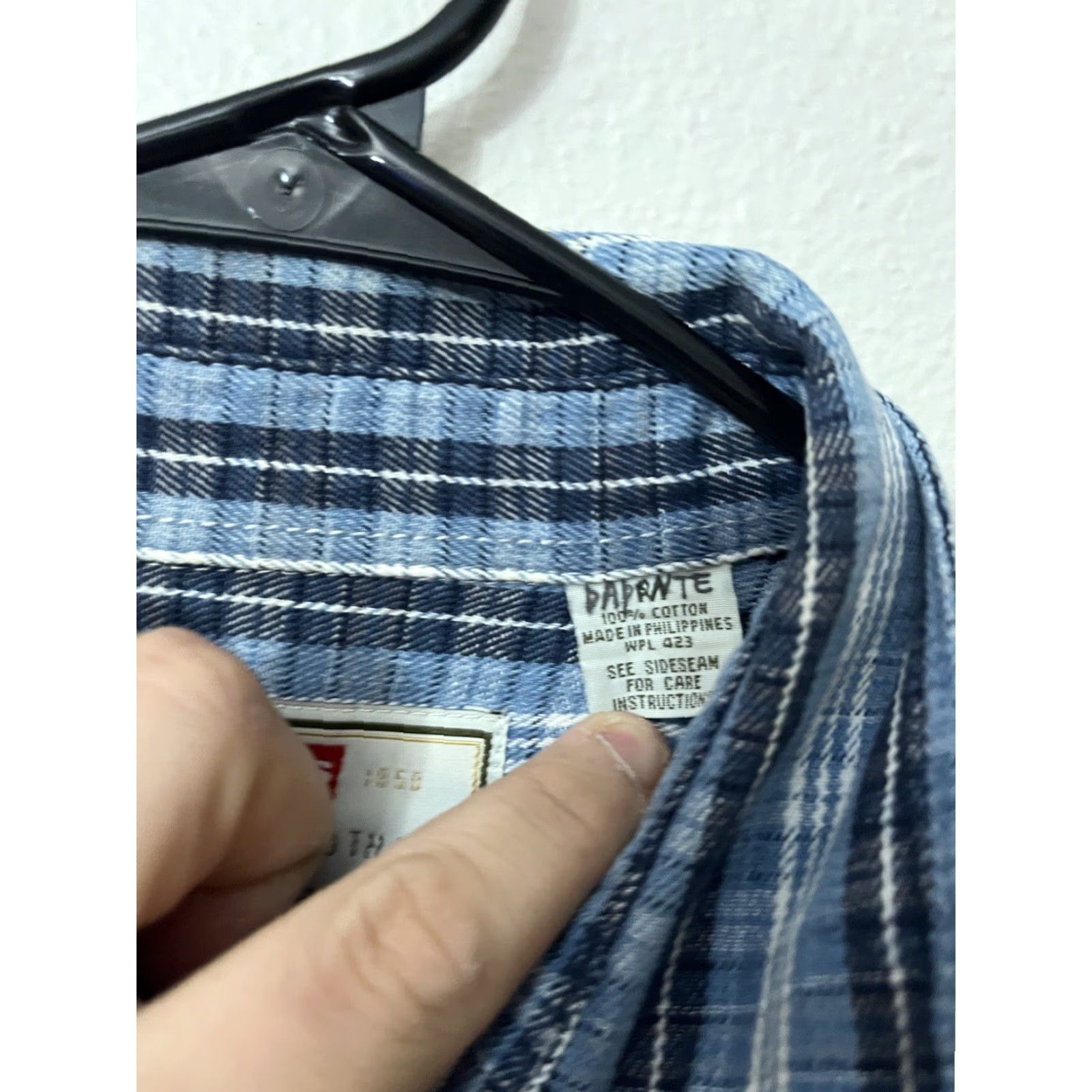 Vintage Levis Shirt Button Front Blue Plaid 100% Cotton Short Sleeve M Mens Regular Pocket Vintage NoN/A Size US M / EU 48-50 / 2 - 5 Thumbnail