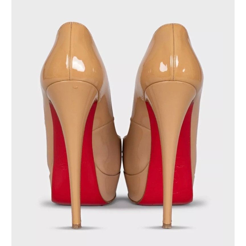 Christian Louboutin Christian Louboutin Beige Leather High Platform Pumps Sz.37 Size US 6 / IT 36 - 4 Thumbnail