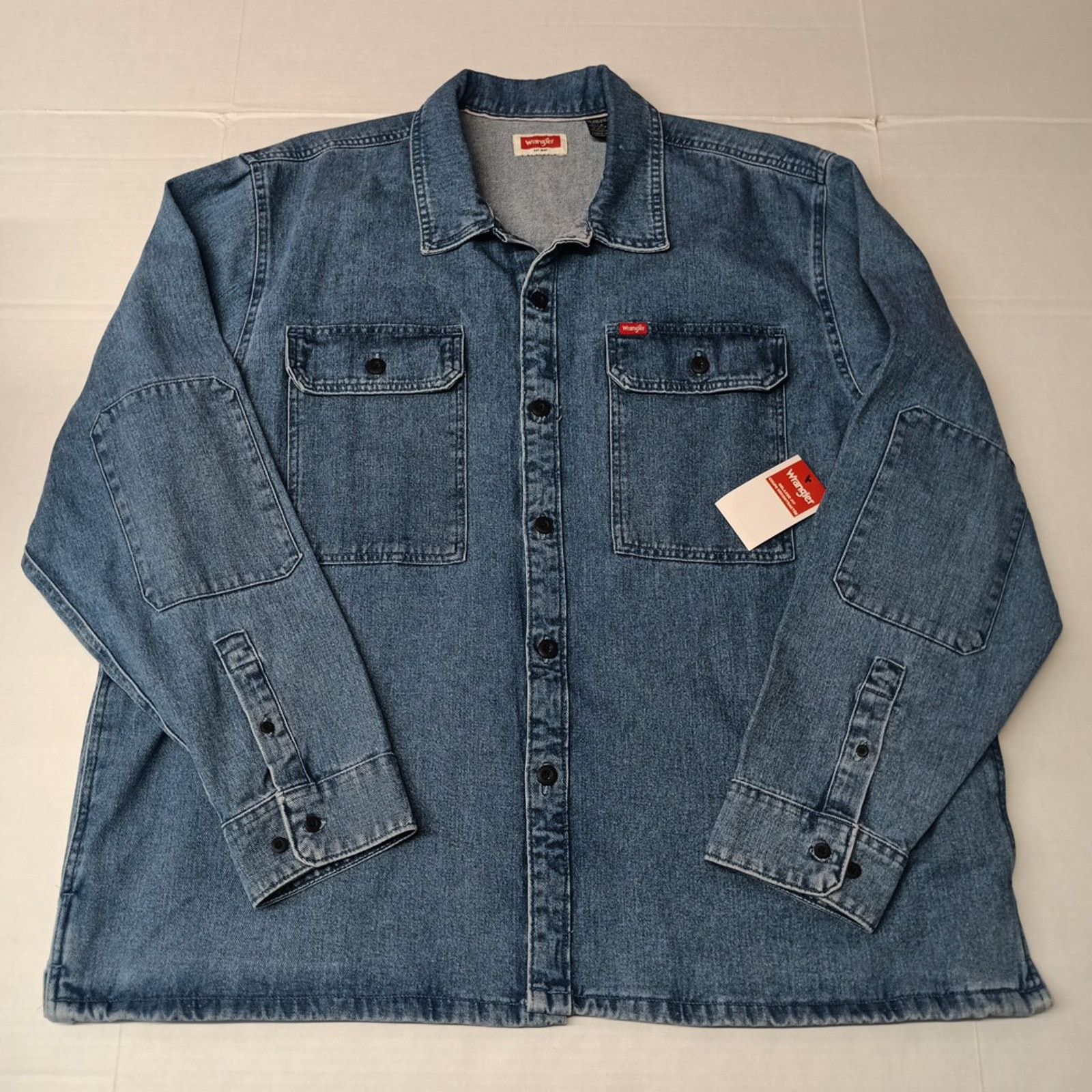 Wrangler Wrangler Blue Denim Jacket Overshirt Outdoor Shacket XXL 2XL Size US XXL / EU 58 / 5 - 1 Thumbnail