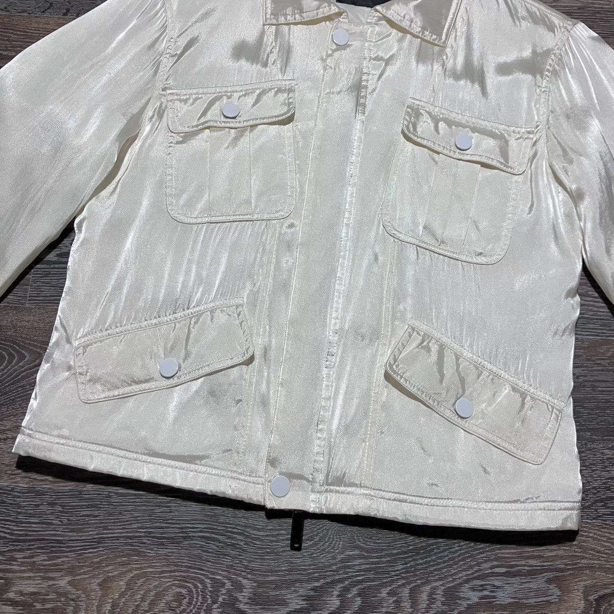 Emporio Armani Archive EMPORIO ARMANI Iridescent Silk/Rayon Manouter Jacket Size US M / EU 48-50 / 2 - 6 Thumbnail