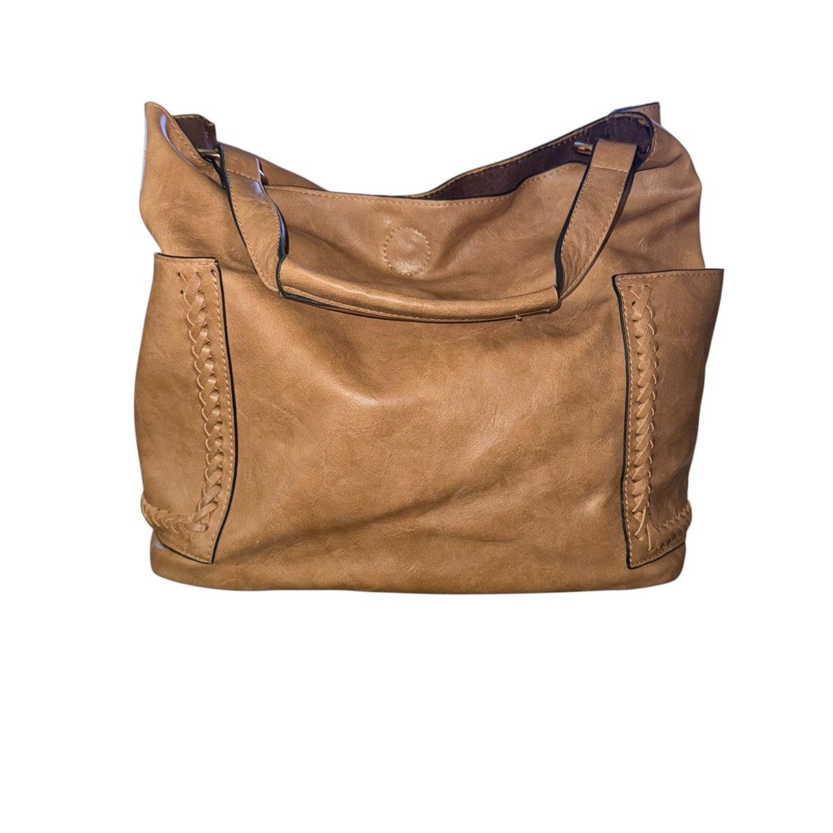 Other Tan zipper accent braid trim hobo bag Size ONE SIZE - 2 Thumbnail