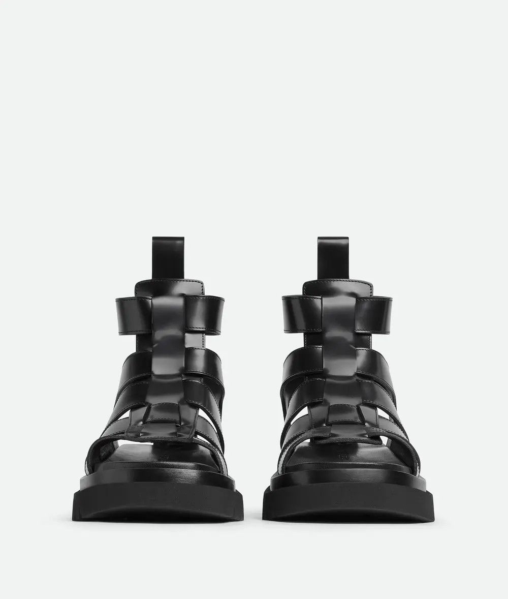 Bottega Veneta o1n1vont1125 Lug Flat Sandals in Black Size US 11 / IT 41 - 2 Thumbnail