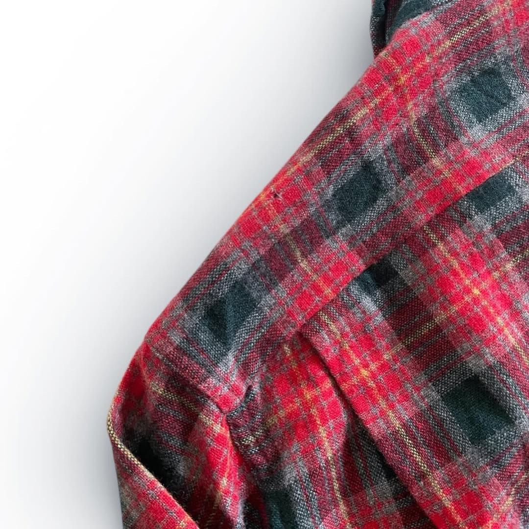Sugar Cane Vintage Style Eyes Sugar Cane Open Collar Wool Plaid Shirt Size US M / EU 48-50 / 2 - 3 Thumbnail