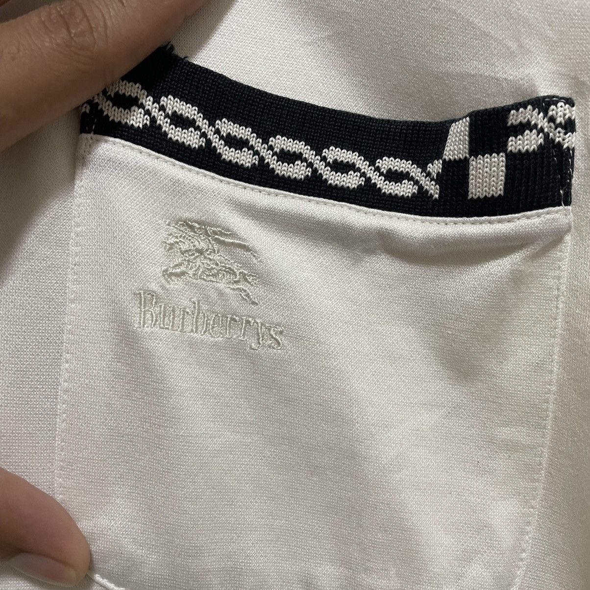 Burberry × Vintage Vintage 90s Burberry L/S Polo T Shirt Size US L / EU 52-54 / 3 - 2 Thumbnail