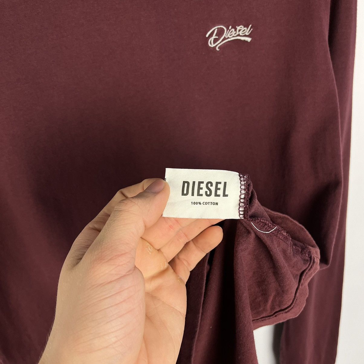 Diesel Diesel luxury long sleeve t-shirt size M red Size US M / EU 48-50 / 2 - 10 Thumbnail