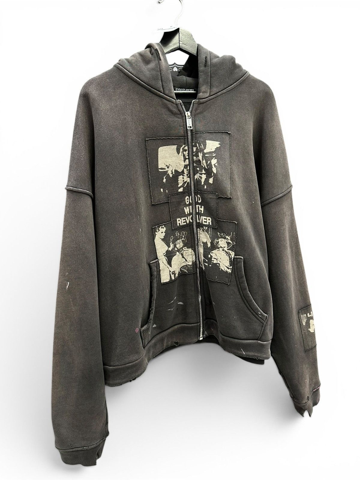 Enfants Riches Deprimes ERD GOD WITH REVOLVER ZIP HOODIE SUN FADED 