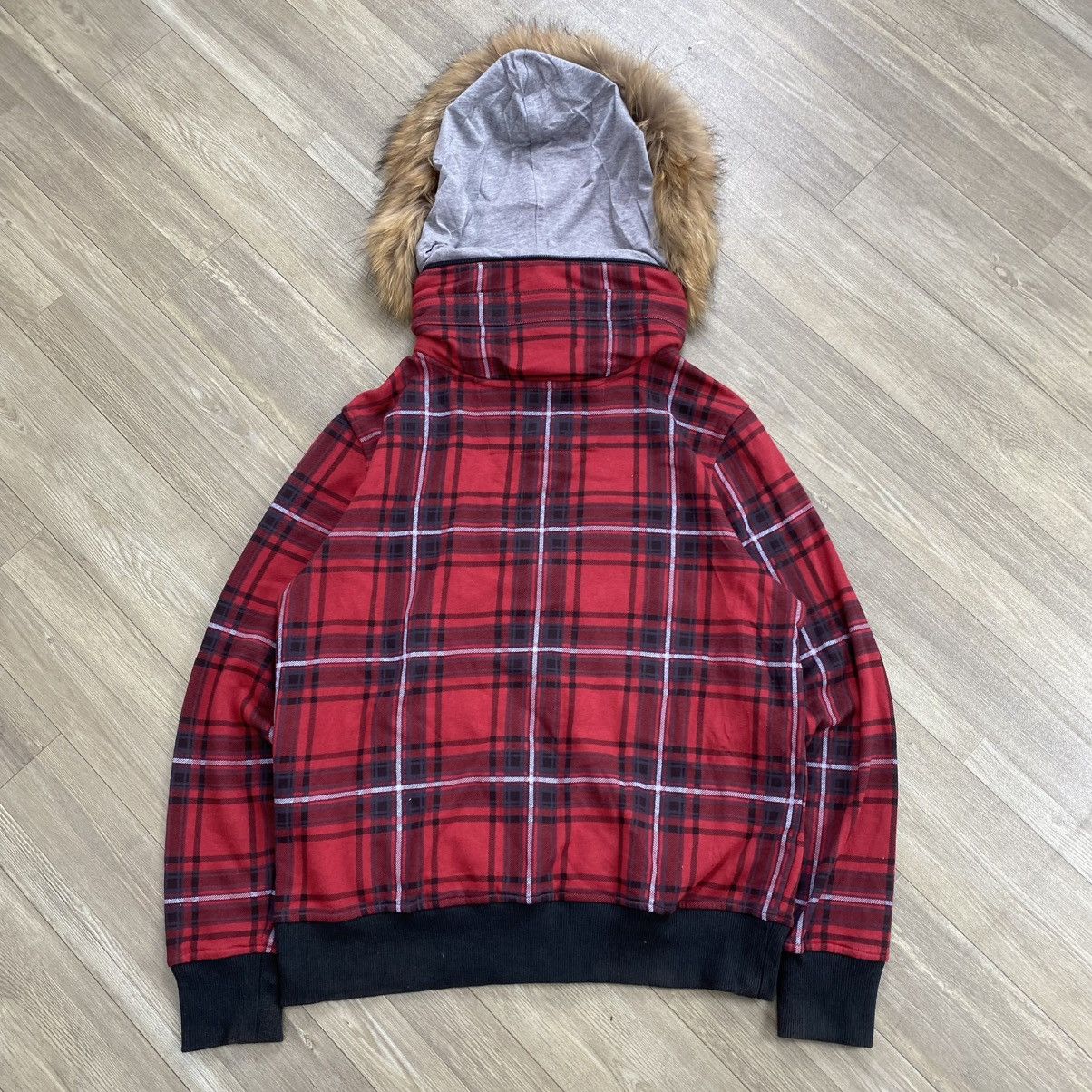 Le Grande Bleu (L.G.B.) 2000s Splendid Plaid Skulls Punk Rock Lgb Zip Fur Hoodie Y2K Size US M / EU 48-50 / 2 - 15 Thumbnail