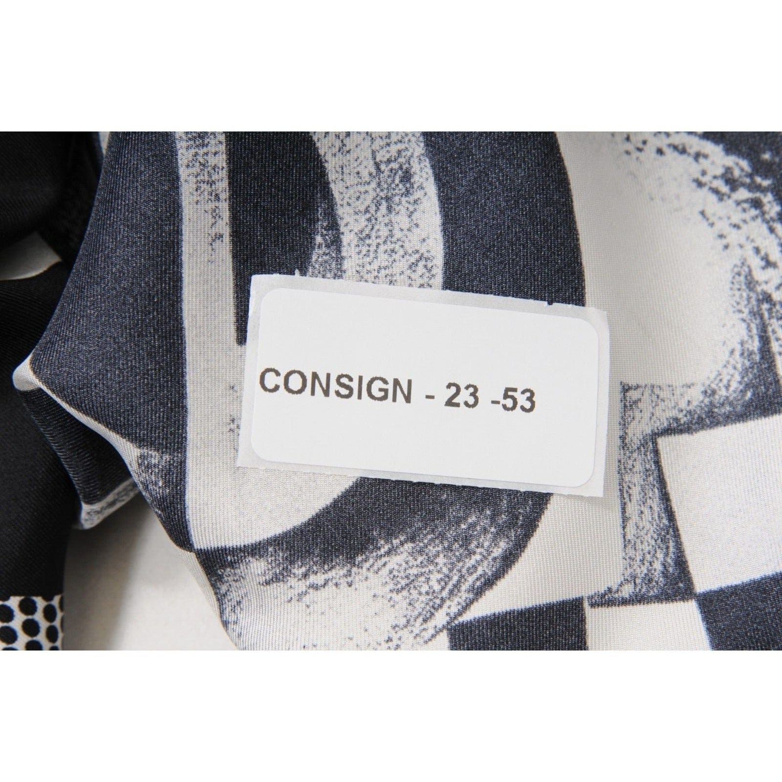 Versace Black White Silk Medusa Print Button Down Shirt Size US M / EU 48-50 / 2 - 11 Thumbnail