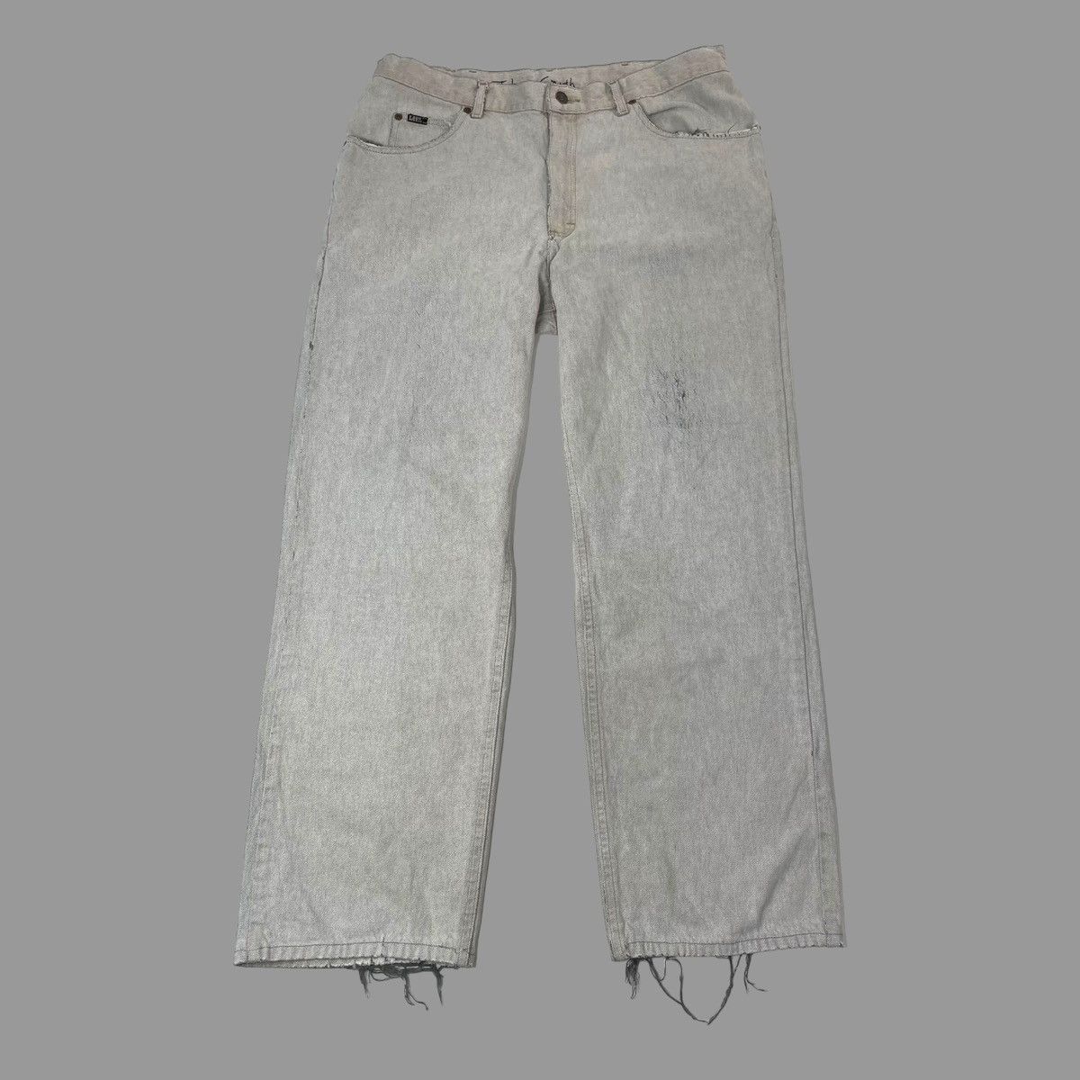 Lee × Vintage Vintage 90s Lee distressed denim jeans Size US 33 - 1 Thumbnail