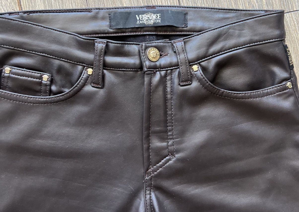 Versace Versace leather warm leggings Size 27" / US 4 / IT 40 - 4 Thumbnail