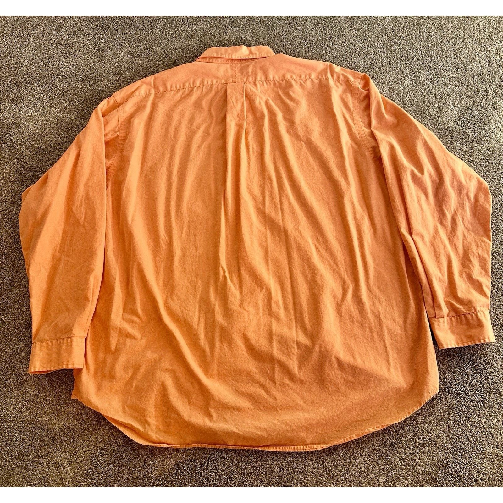 Ralph Lauren Vintage Polo Ralph Lauren Blake Shirt Orange Blue Pony 2XL Size US XXL / EU 58 / 5 - 8 Thumbnail