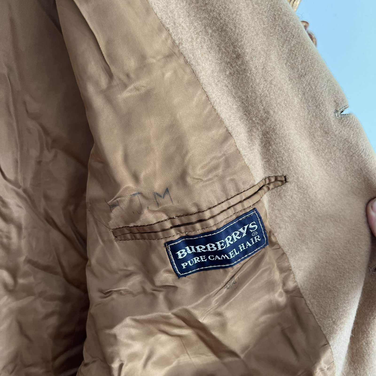 Burberry × Vintage VINTAGE LONG WOOL FLY COATS JACKET BURBERRYS HERRINGBONE Size US L / EU 52-54 / 3 - 6 Thumbnail