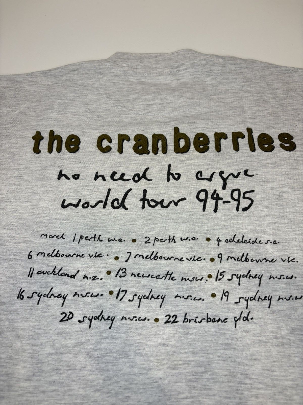 Vintage 1994 1995 The Cranberries Tour T-Shirt size L