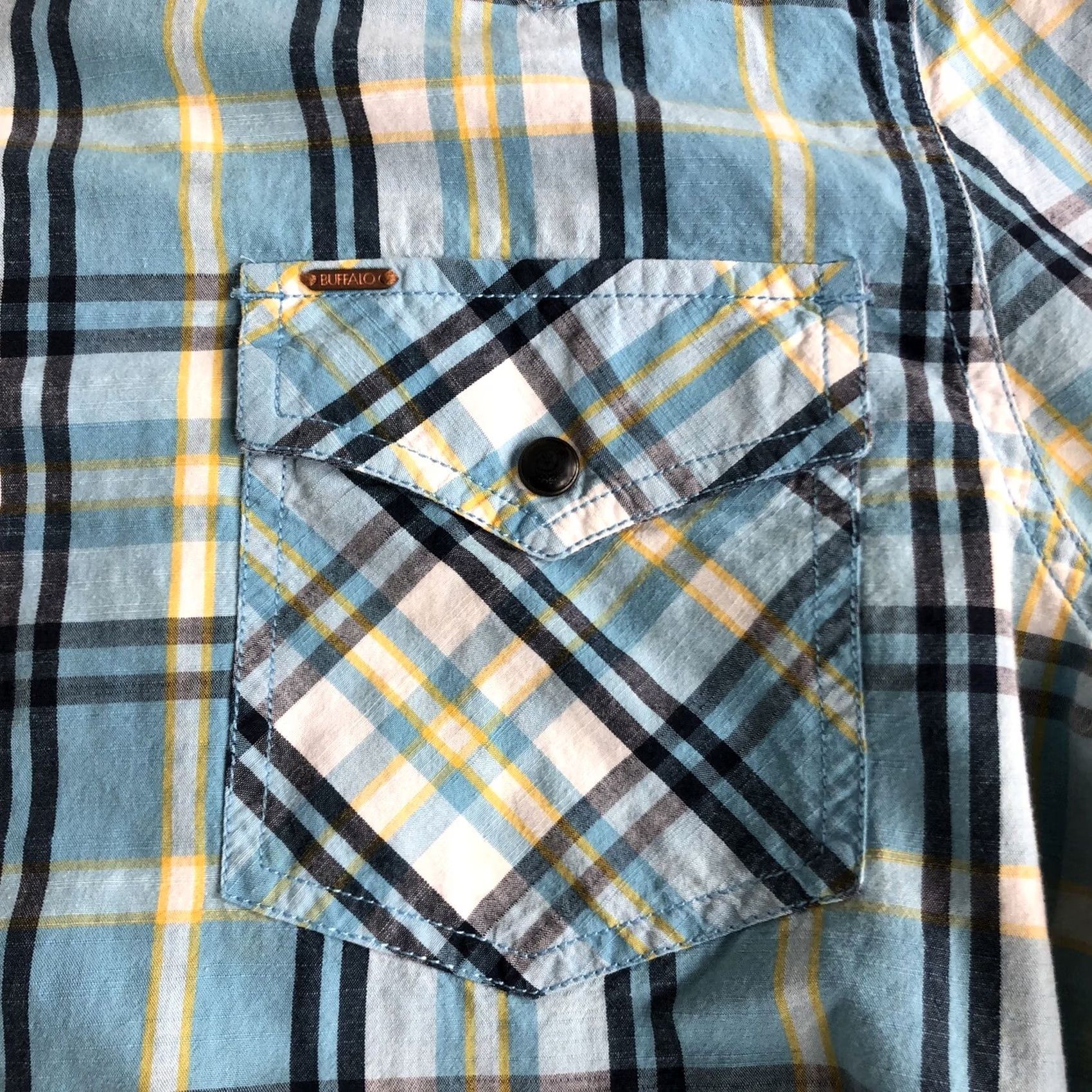 Buffalo David Bitton VINTAGE Buffalo David Bitton Plaid Blue Shirt XL Western Pearl Snap R3 Men Regular Button-Up Long Sleeve Cotton Blue"} Size US XL / EU 56 / 4 - 5 Thumbnail