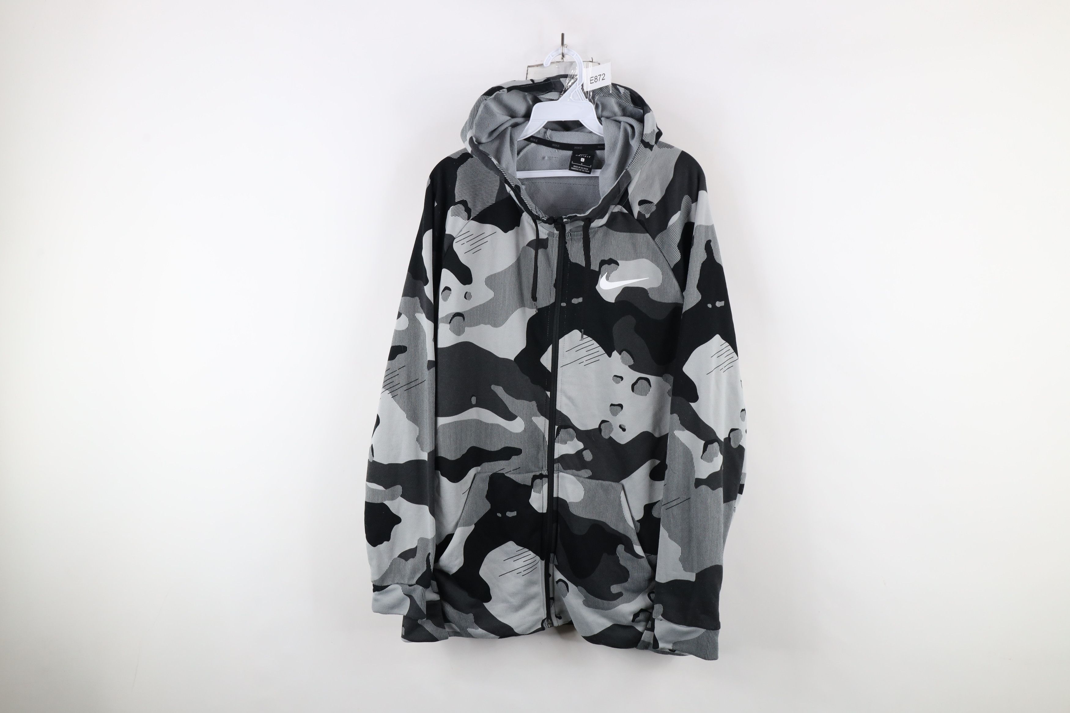 Nike × Vintage Vintage Y2K Nike Sportswear Camouflage Full Zip Hoodie Size US L / EU 52-54 / 3 - 1 Thumbnail