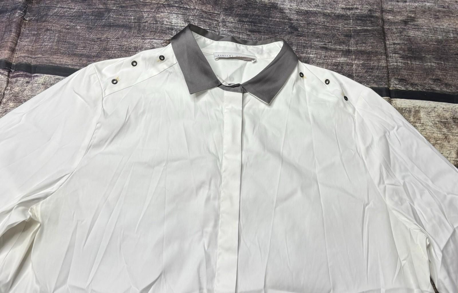 Other Fabiana Filippi Top Womens 14 L Cotton Stretch Silk Satin Size L / US 10 / IT 46 - 4 Thumbnail